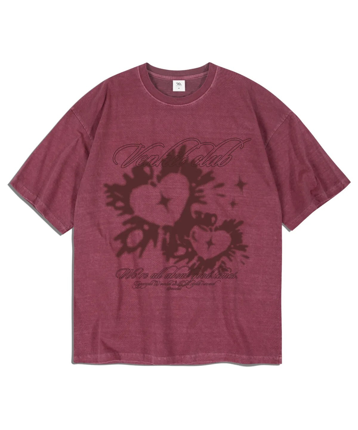 venhit - heart club pigment tshirt (3 colors)
