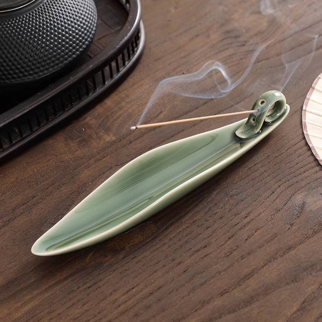 三孔線香座 - 青綠色