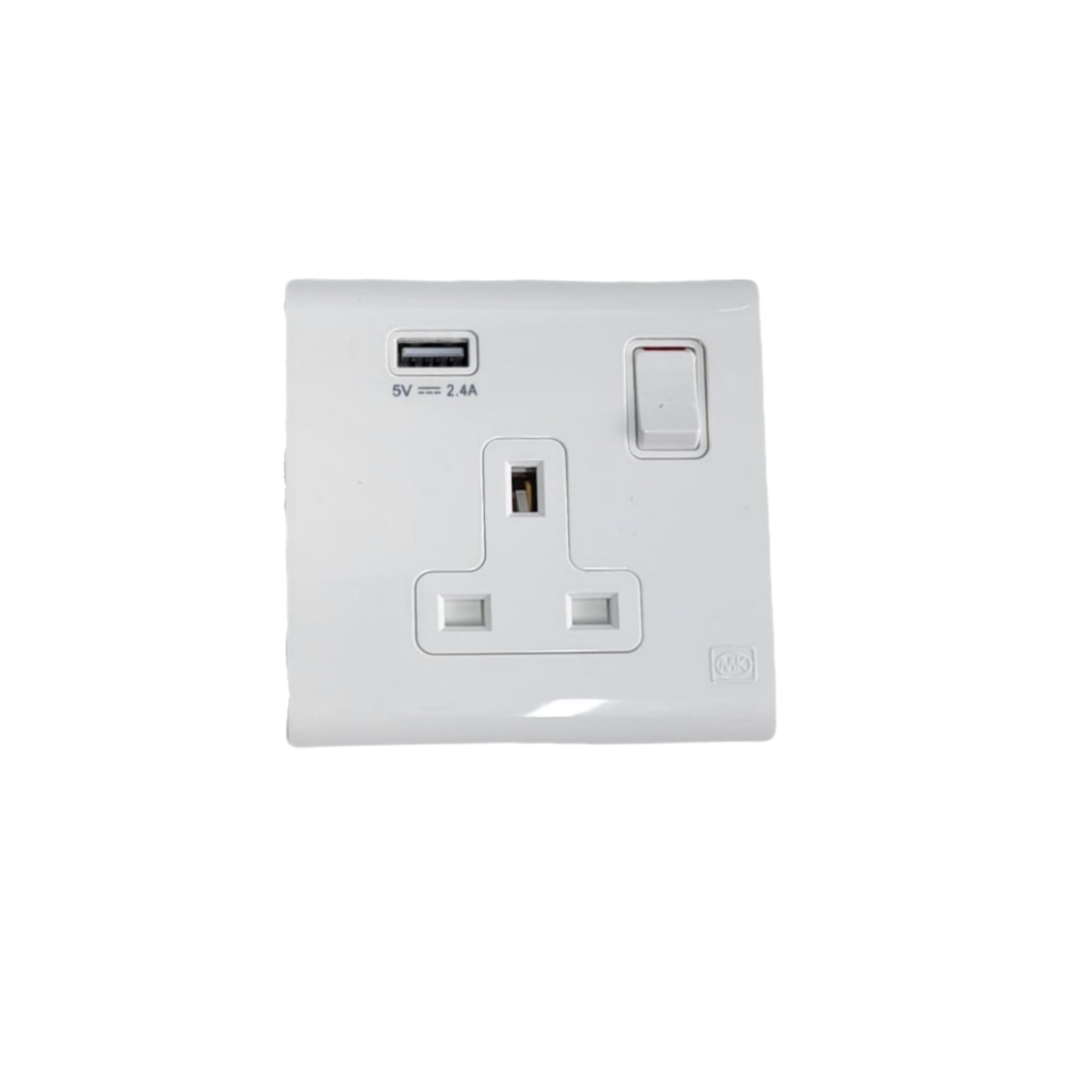 SO-027 MK 13A 單位有掣連 USB 插座 (白色)