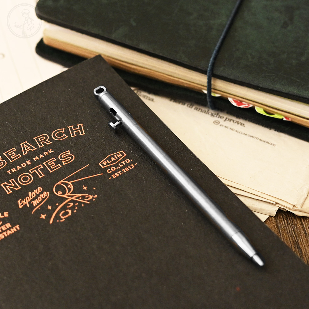 Flytanium 迷你鈦合金槍機原子筆：附2支4C原子筆芯