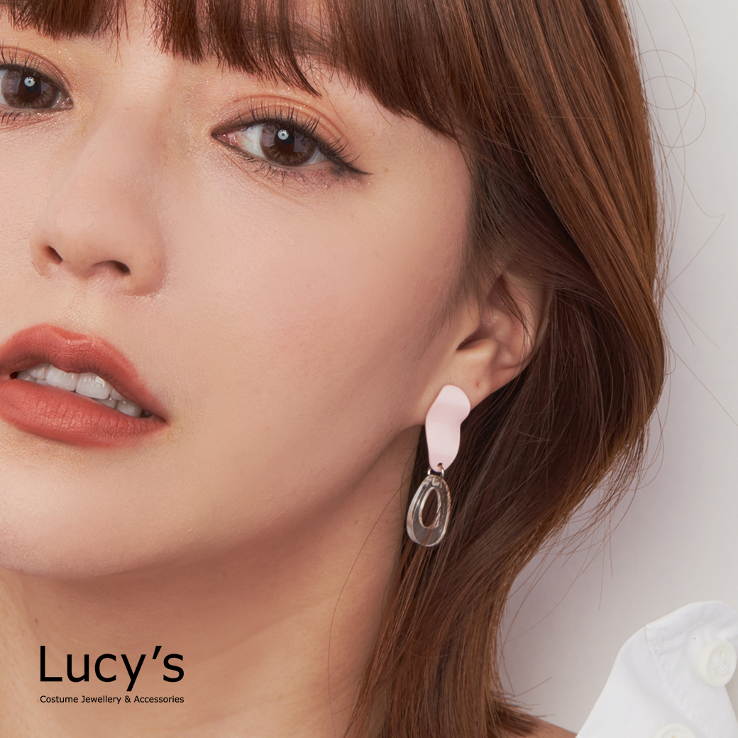 馬卡龍透圈 耳環 (三色) (75648/75649/75650)