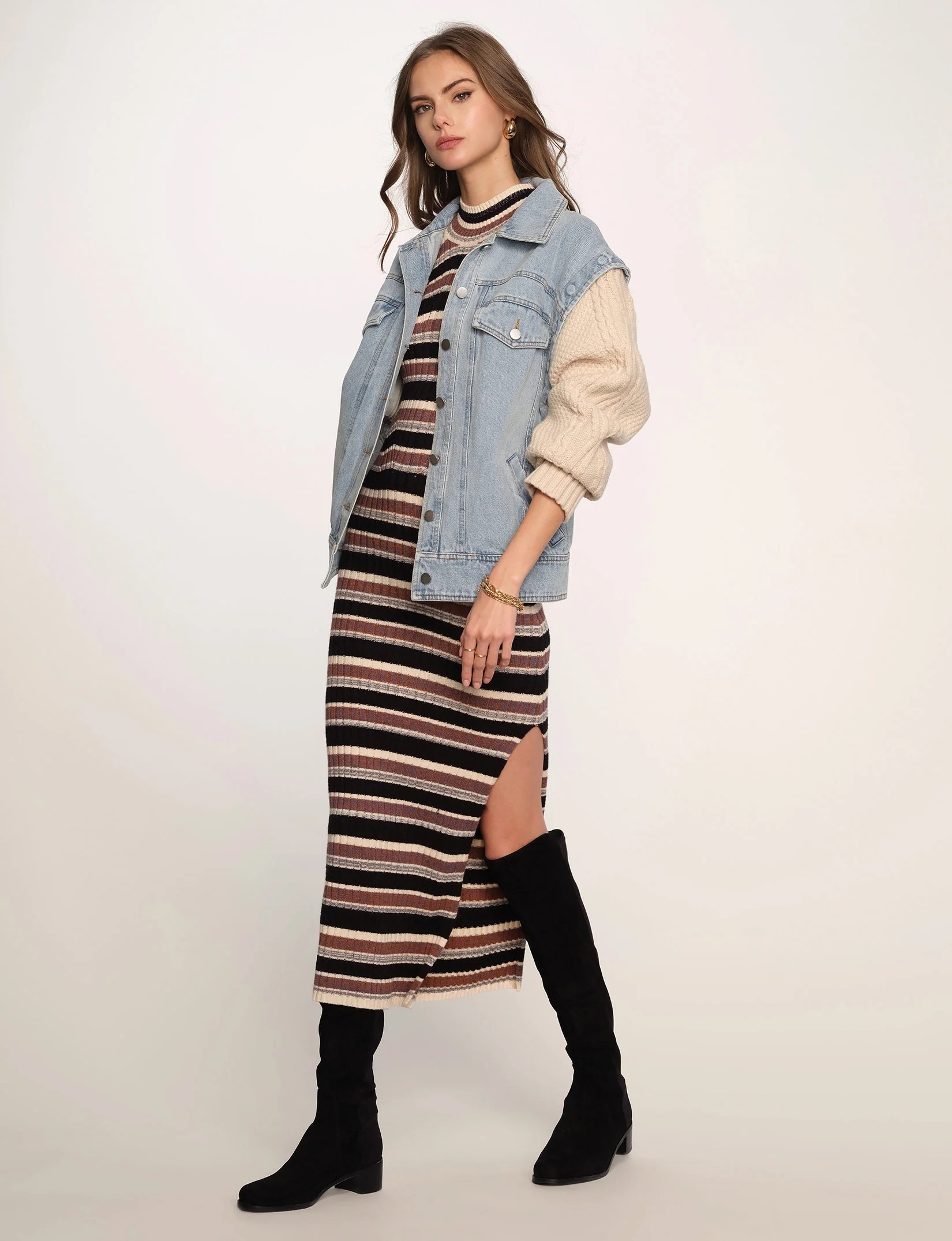 Laney Denim Knit Jacket