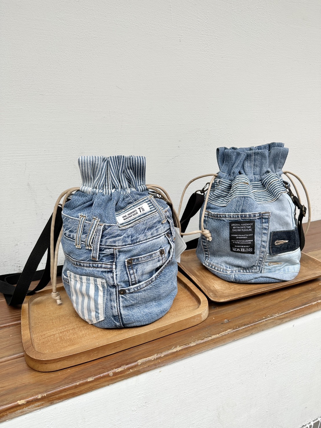 [夜空に月と星] 丹寧水桶包 | yozora05