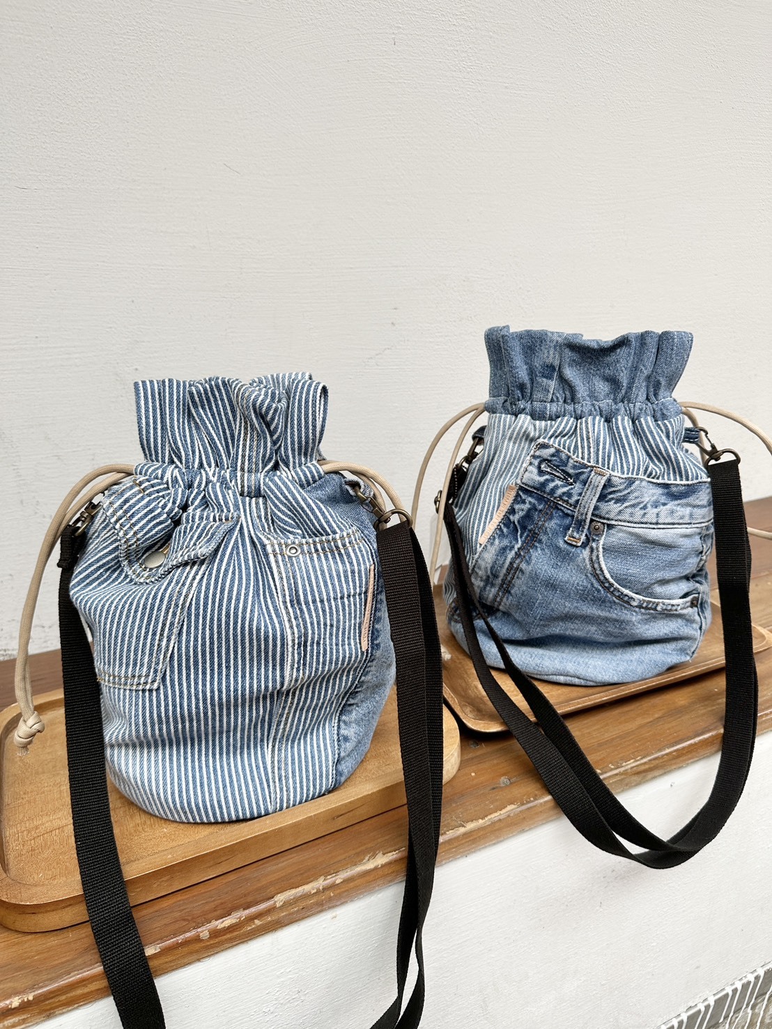 [夜空に月と星] 丹寧水桶包 | yozora05