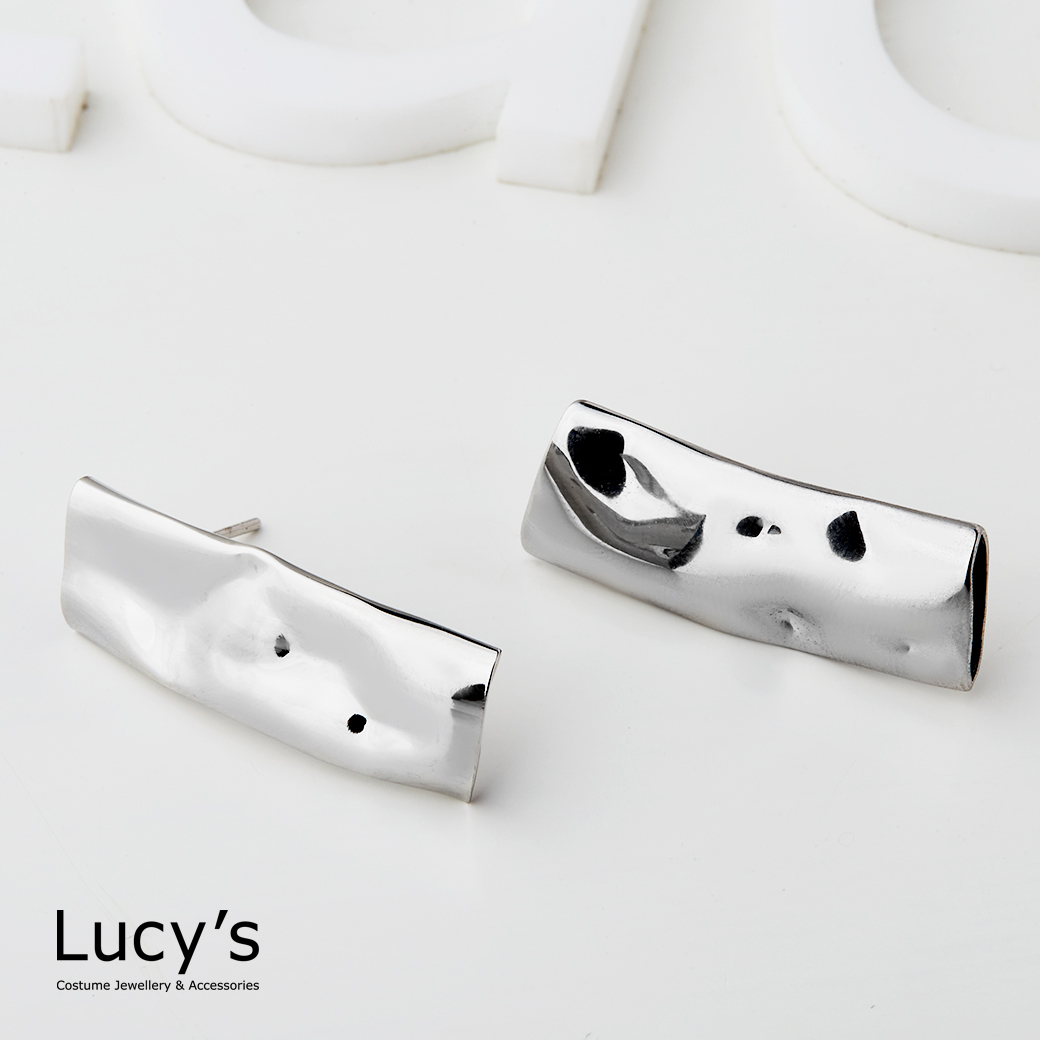 不規則金屬 耳環 (二色) (100680/100681)