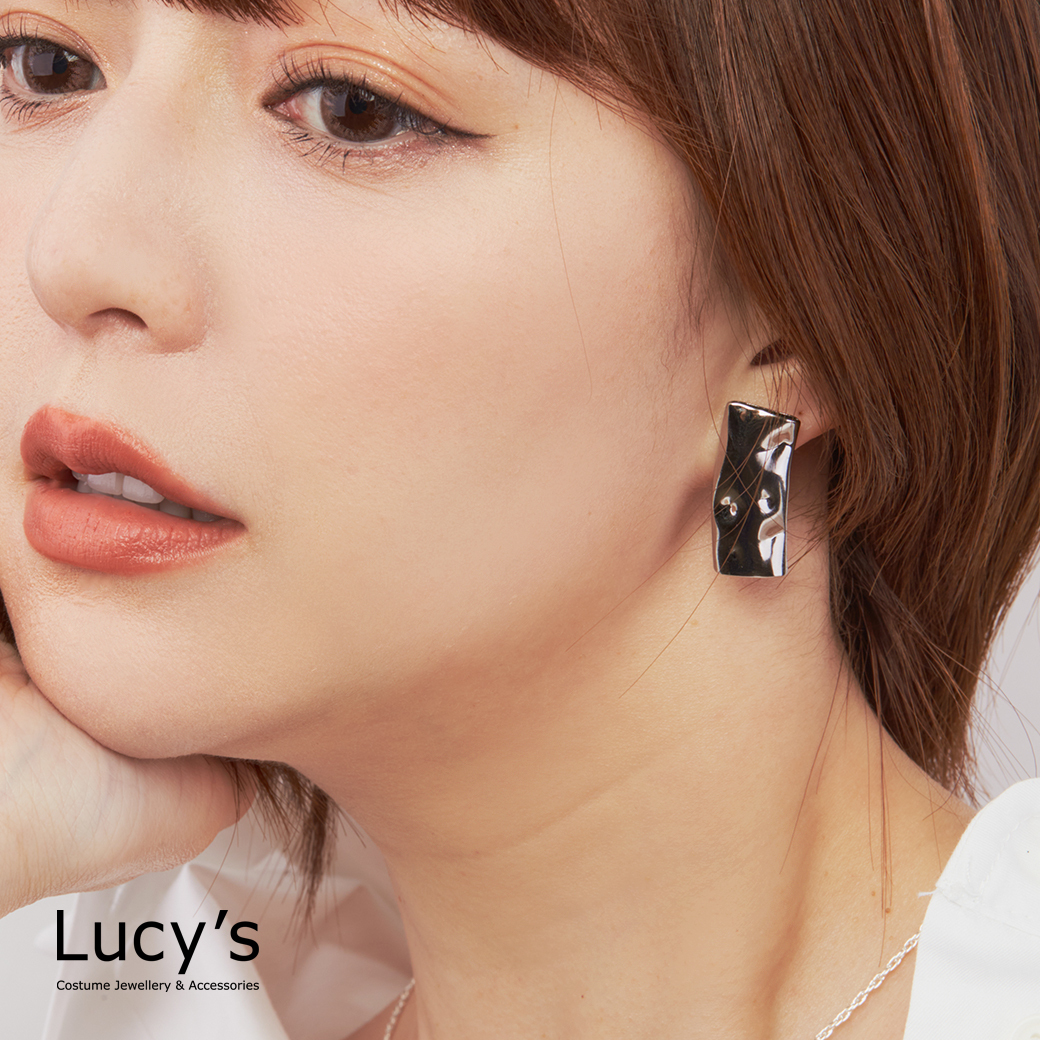 不規則金屬 耳環 (二色) (100680/100681)