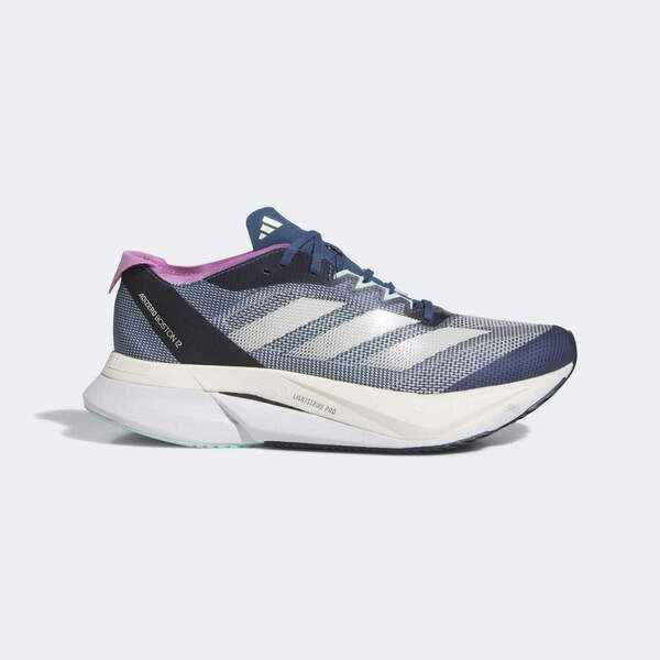Adidas Adizero Boston 12 W IF9219 女 慢跑鞋 運動 競速 跑鞋 避震 輕量 灰藍
