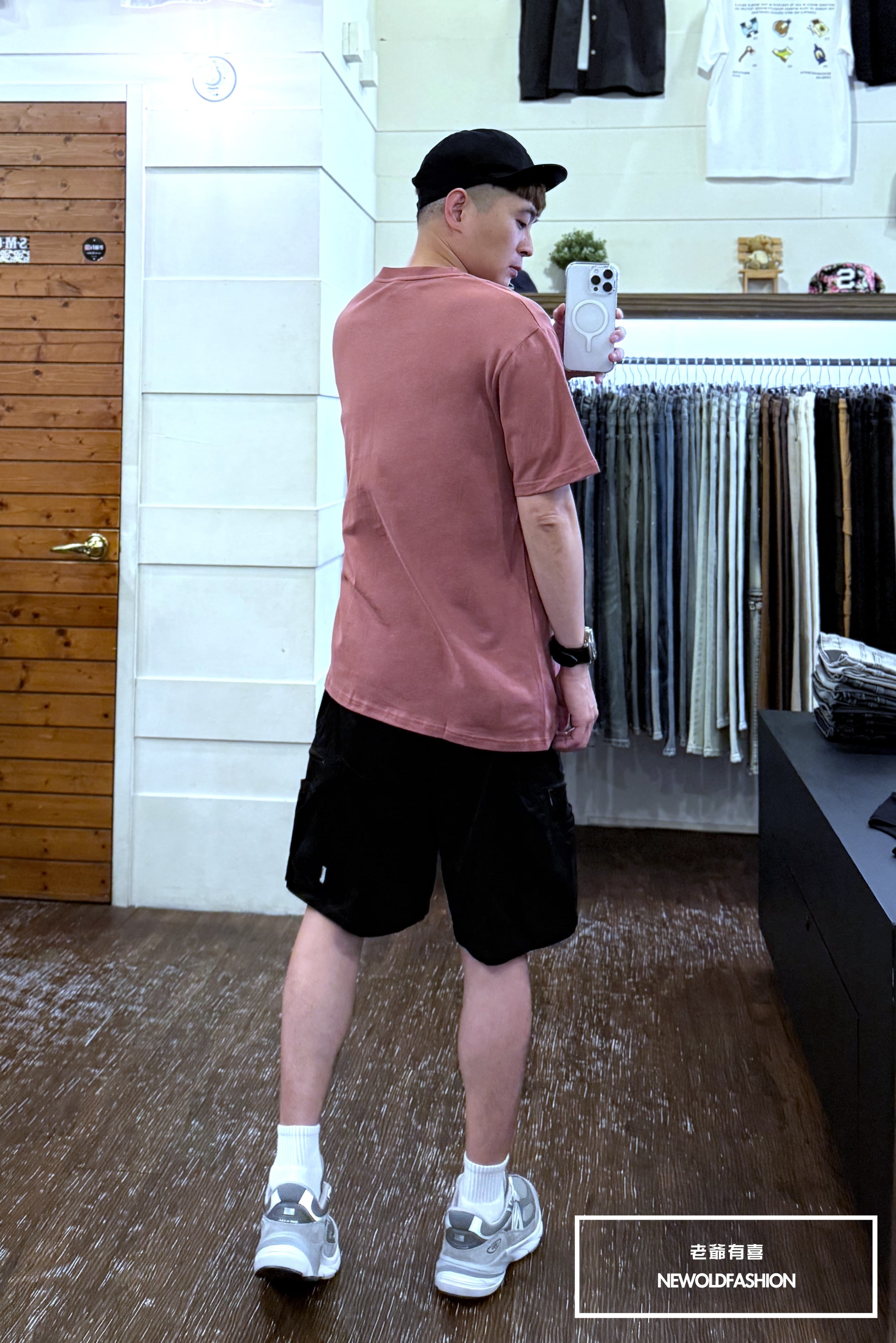 『熱銷到貨』重磅UPF50+超高防護係數素色短Ｔ恤-胭脂粉