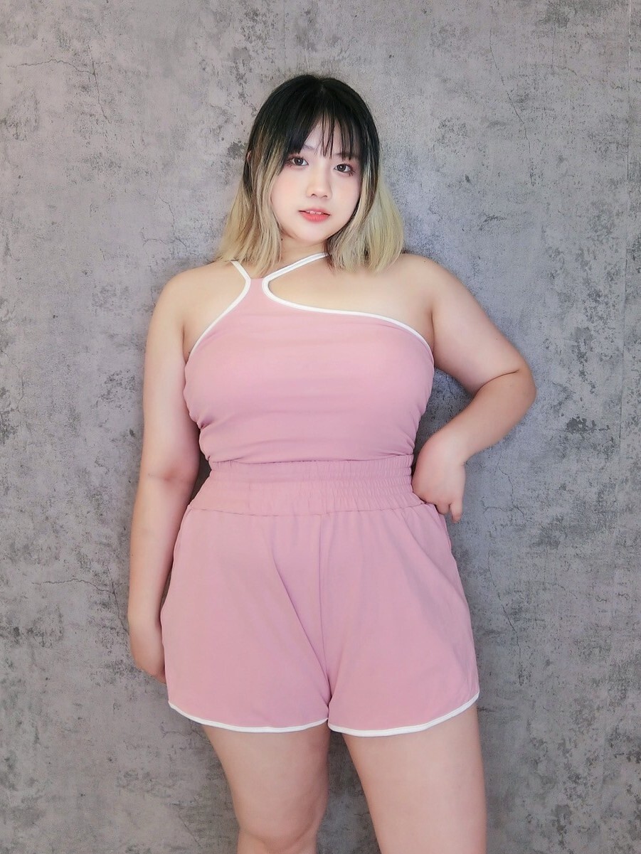 甜心運動風造型背心+寬橡筋短褲套裝