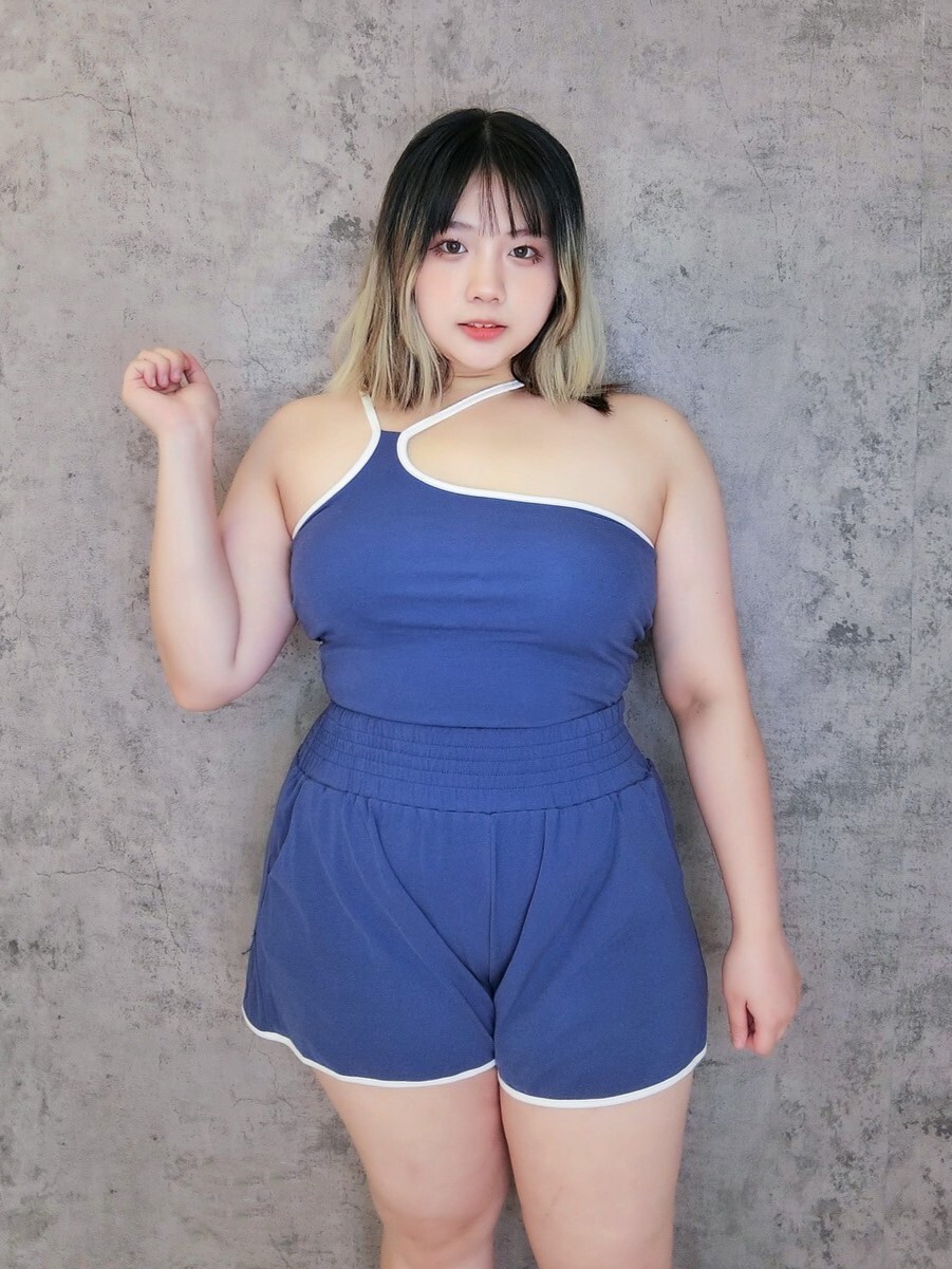 甜心運動風造型背心+寬橡筋短褲套裝