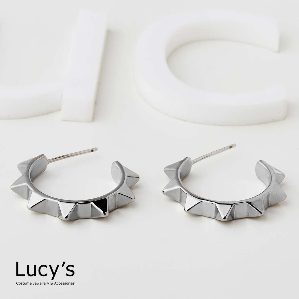 C型鉚釘 耳環 (二色) (94720/94721)