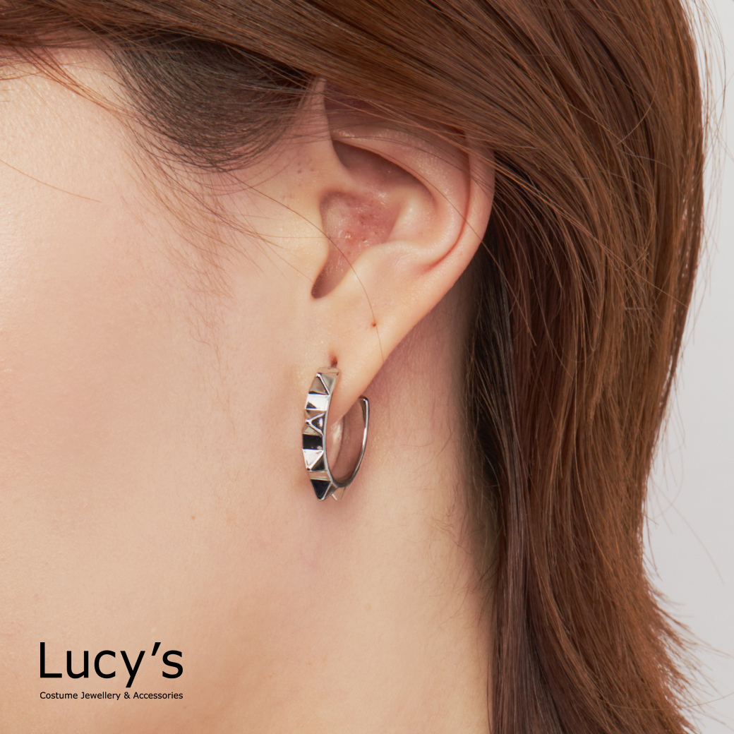 C型鉚釘 耳環 (二色) (94720/94721)