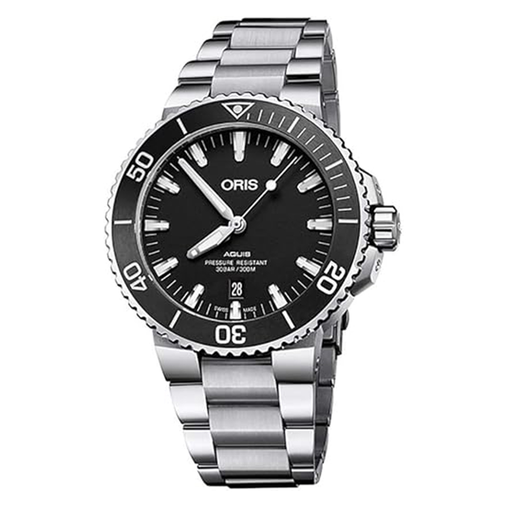 【ORIS 豪利時】01 733 7730 4154-07 8 24 05PEB 日期顯示 單向旋轉錶圈 夜光 不鏽鋼 機械 手錶