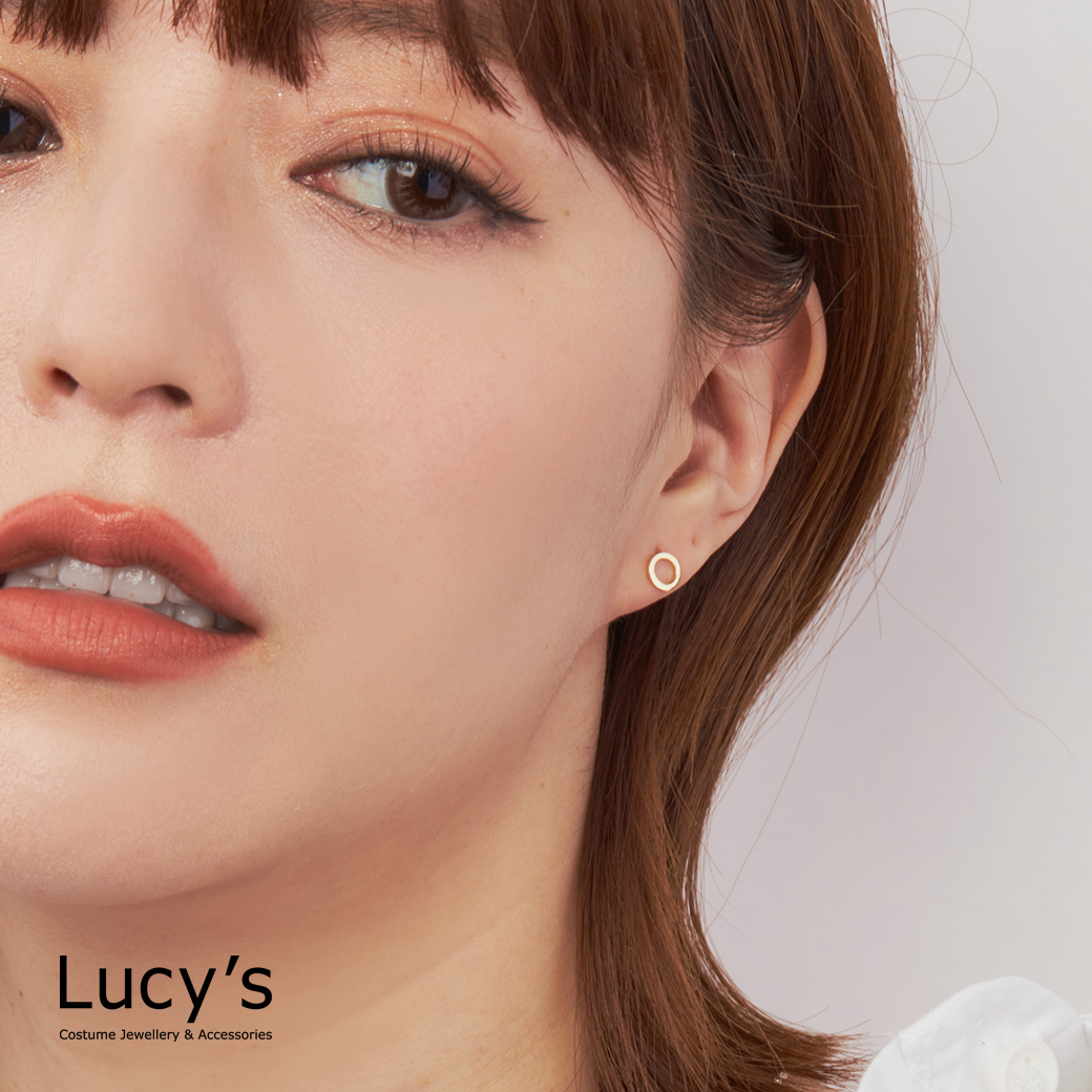 Lucy's-925純銀金圈圈耳環(81532)