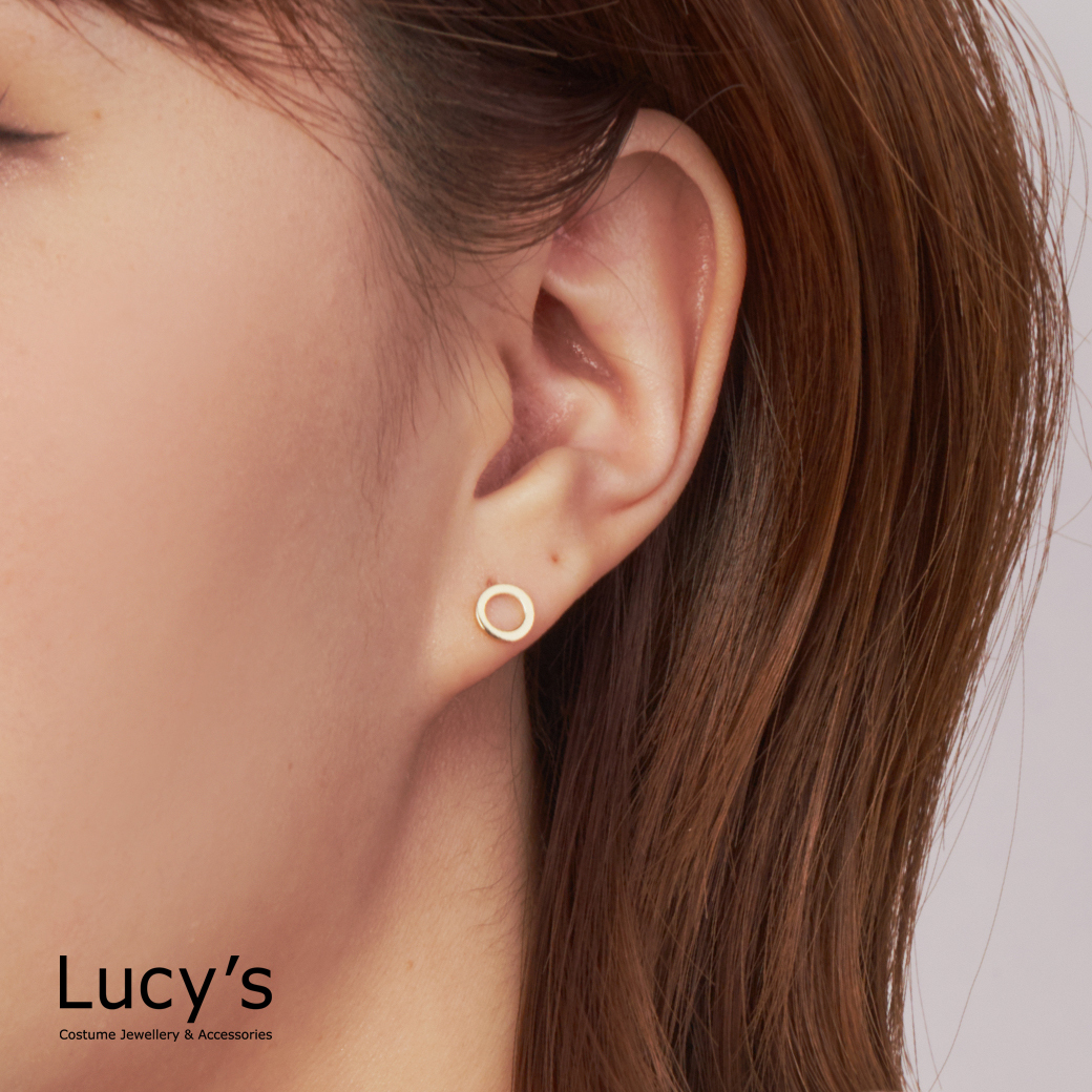 Lucy's-925純銀金圈圈耳環(81532)
