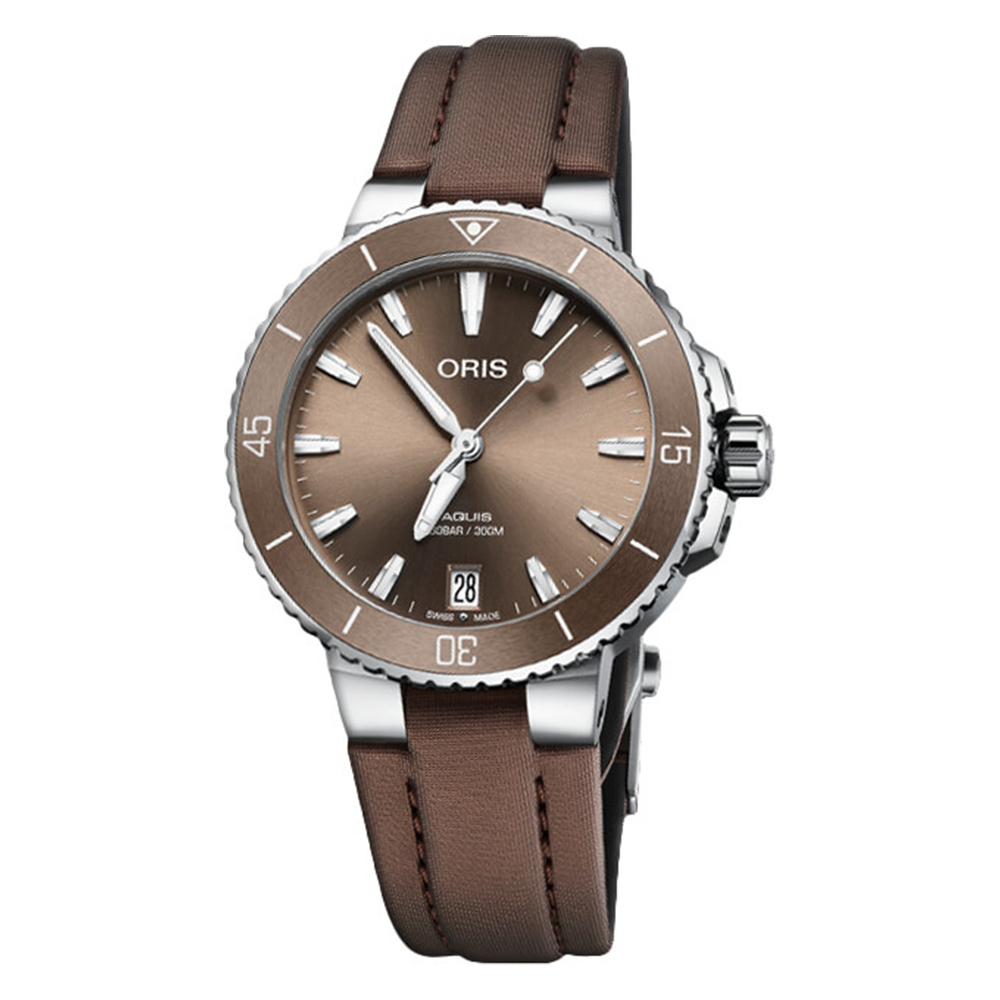 【ORIS 豪利時】01 733 7731 4156-07 3 18 01FC 日期顯示 單向旋轉錶圈 夜光 絲質錶帶 機械 手錶