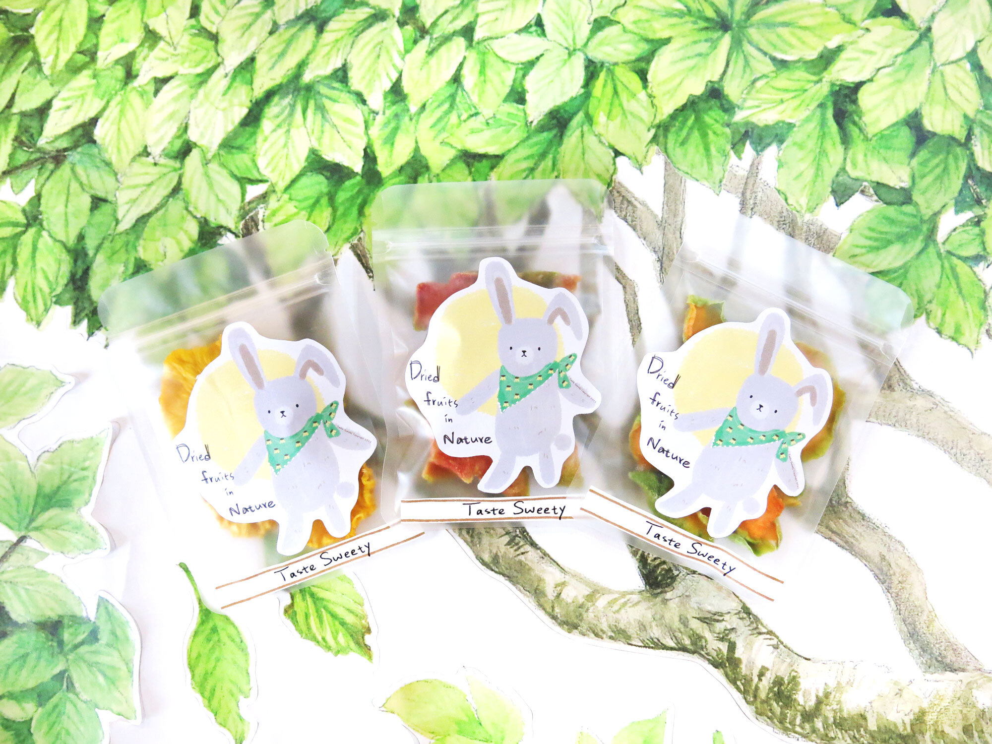 盈月圍巾兔水果乾-輕食包