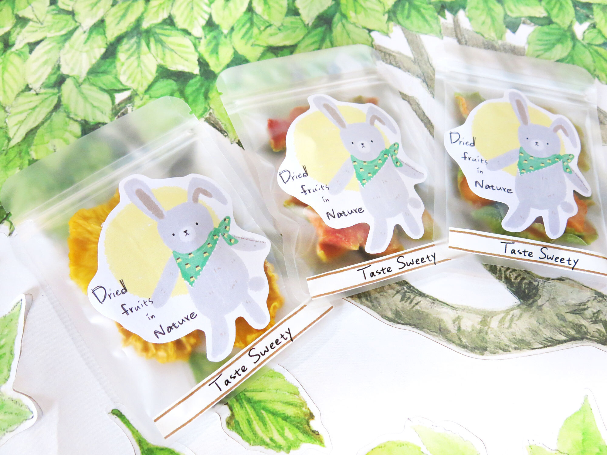 盈月圍巾兔水果乾-輕食包