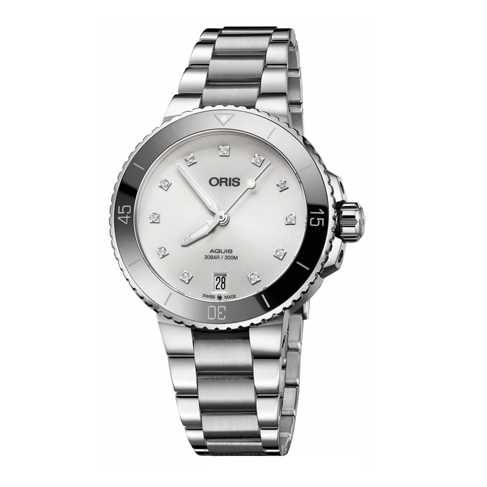 【ORIS 豪利時】01 733 7731 4191-07 8 18 05P 晶鑽時標 日期顯示 單向旋轉錶圈 不鏽鋼 機械 女錶