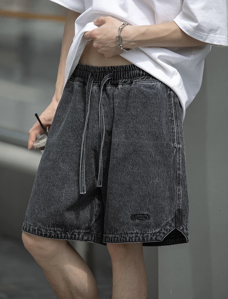Doupicks 側開衩水洗牛仔短褲 日系選品