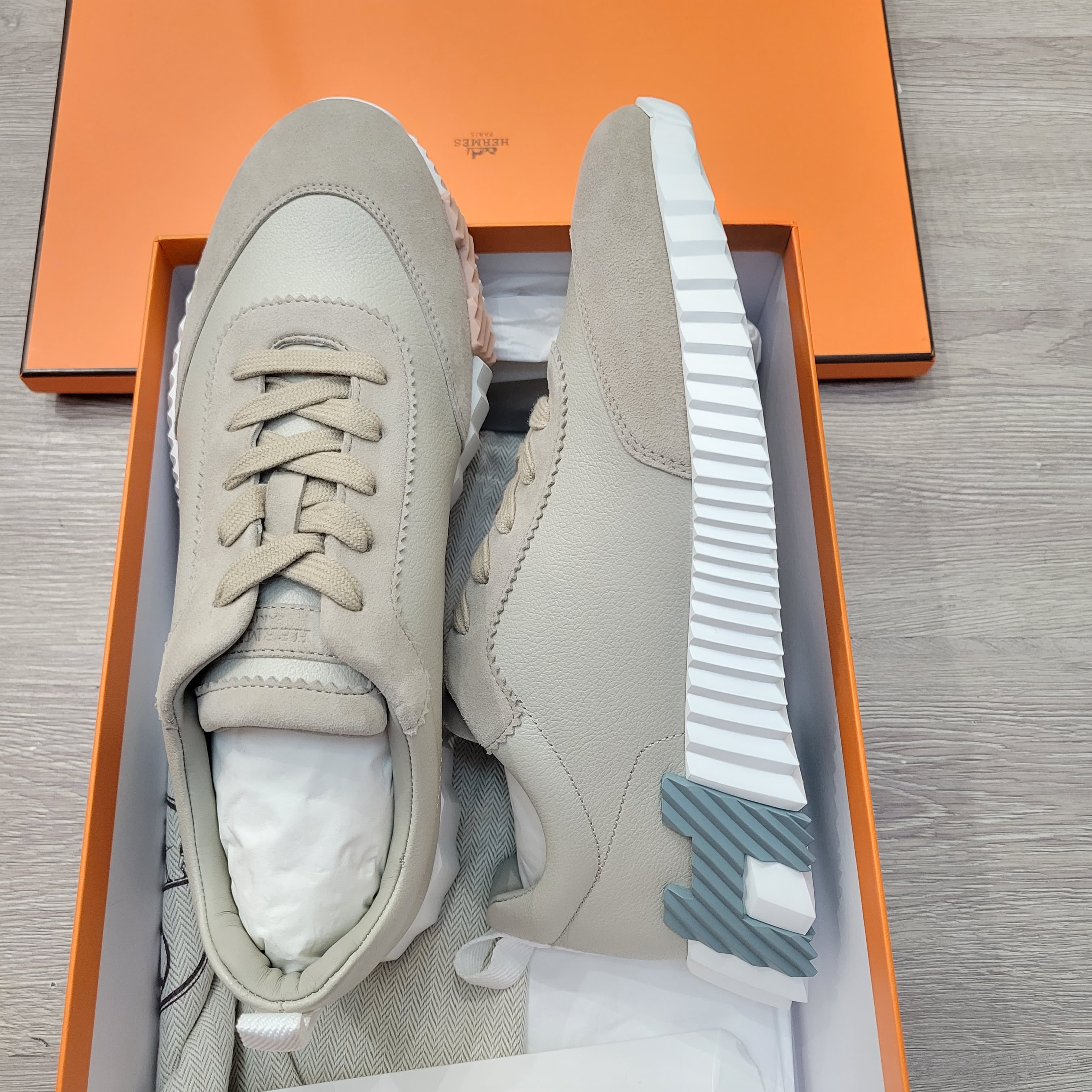 HERMES BOUNCING SNEAKER BEIGE (VERT/ROSE) 波鞋
