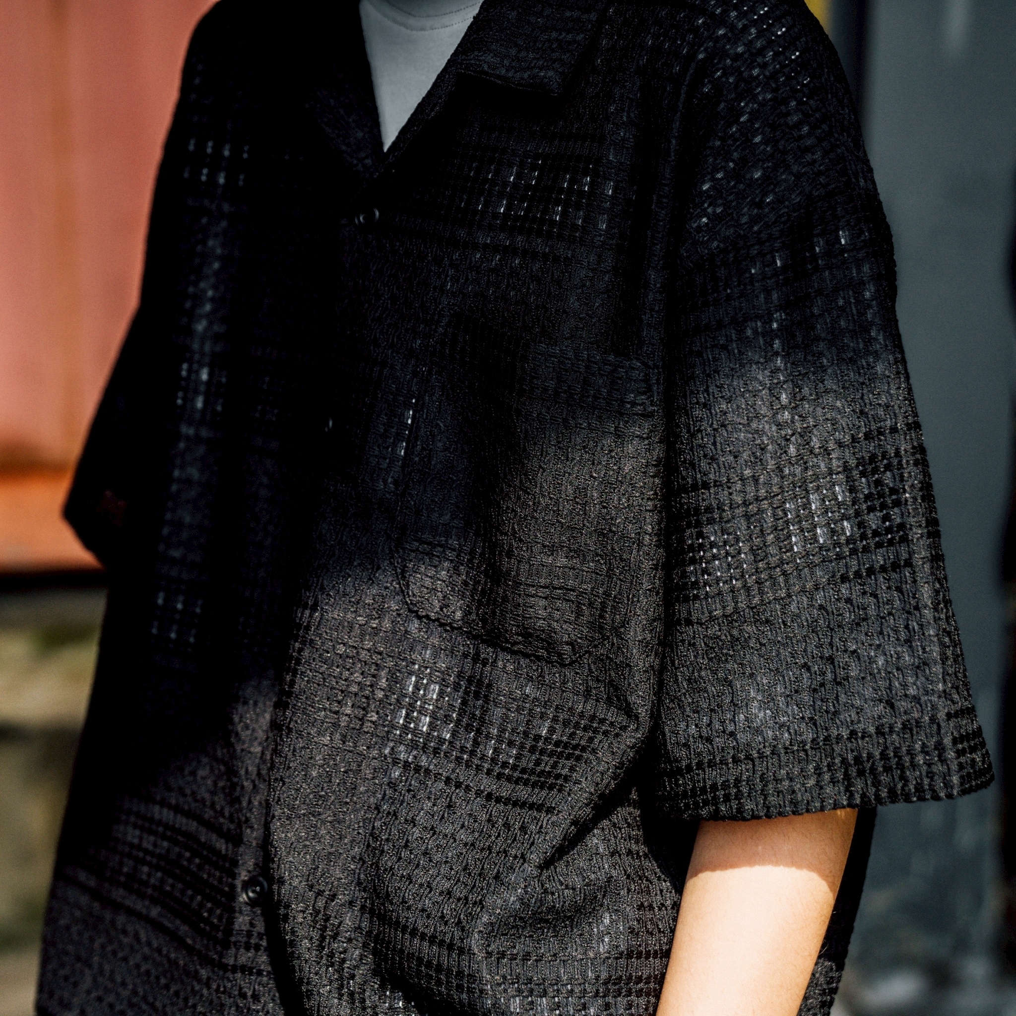 Doupicks 微鏤空不規則花紋襯衫 日系選品 s552