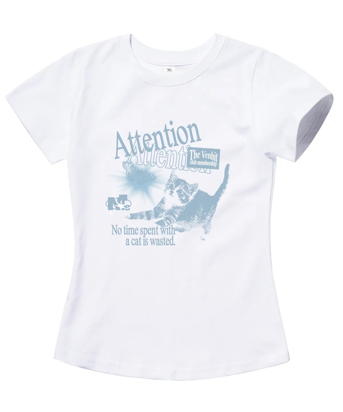 venhit - attention cat slim fit tshirt (4 colors)