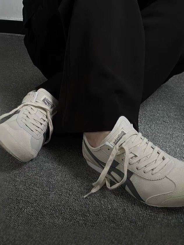 ONITSUKA TIGER 鬼塚虎 MEXICO 66 皮革 復古 休閒鞋 燕麥灰 男女同款