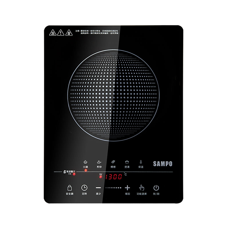 SAMPO 聲寶 微電腦觸控不挑鍋黑晶電陶爐(KM-ZA13P)