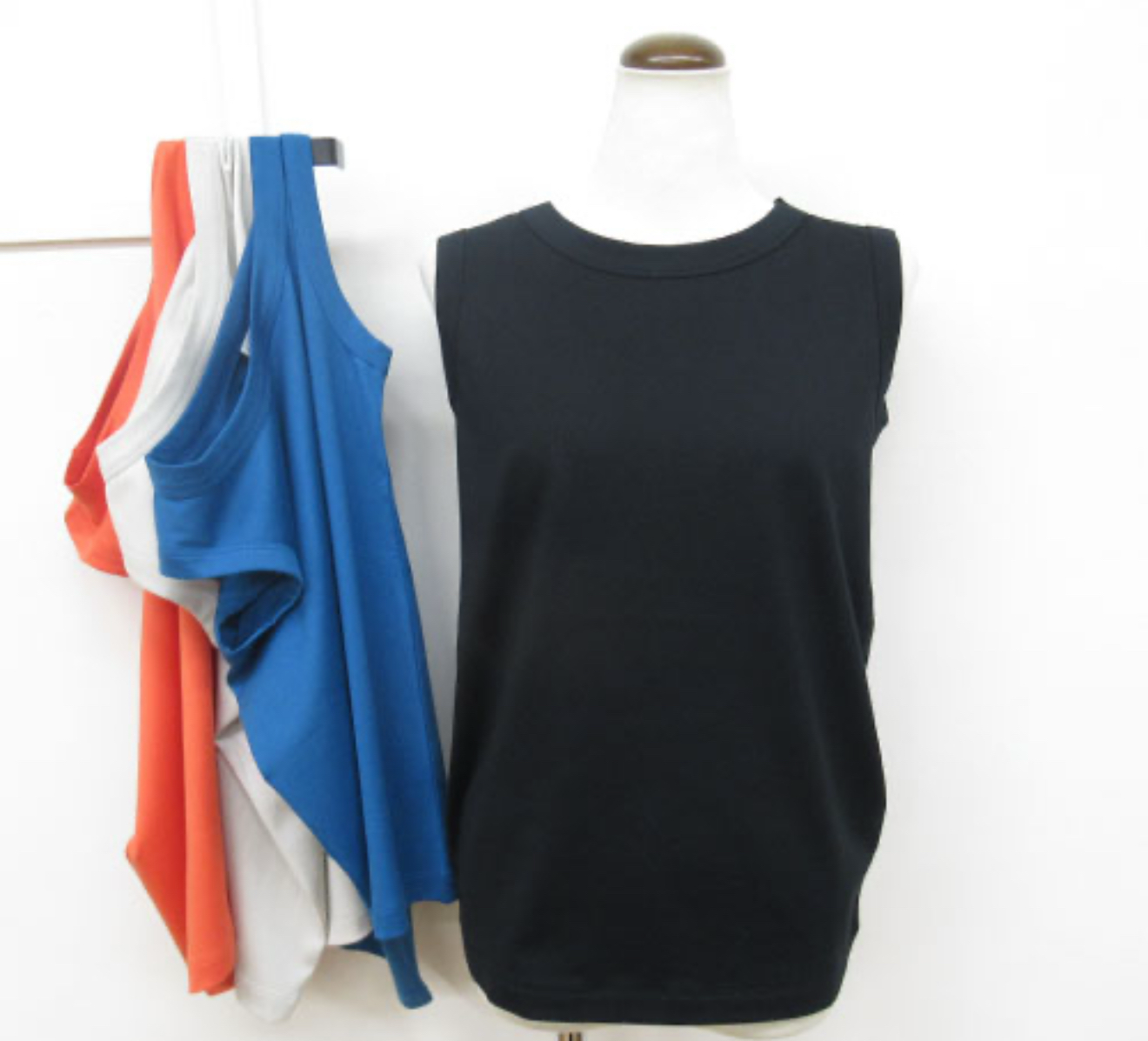 NOUVELLES 柔軟天竺GIZA棉質無袖 BK99