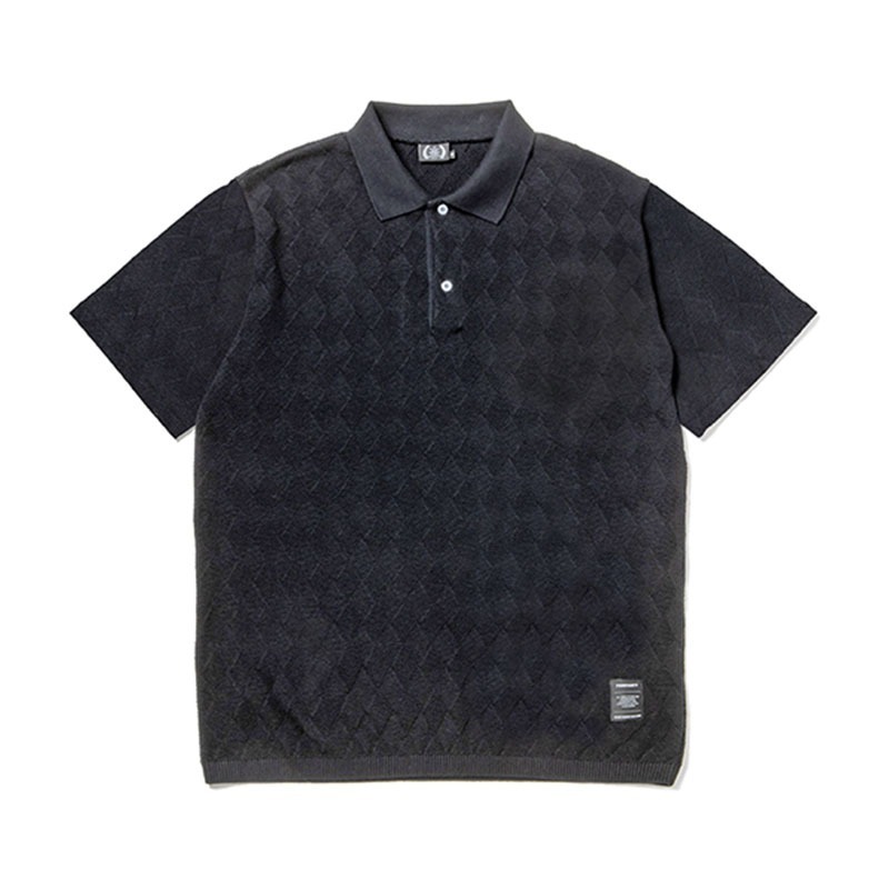 430 S/S LEAF KNIT POLO