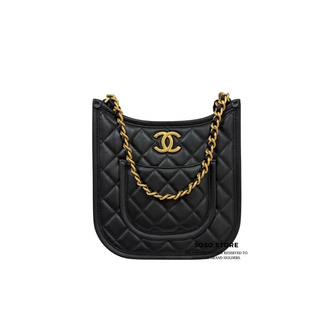 Chanel Hobo Bag - Black / Ghw