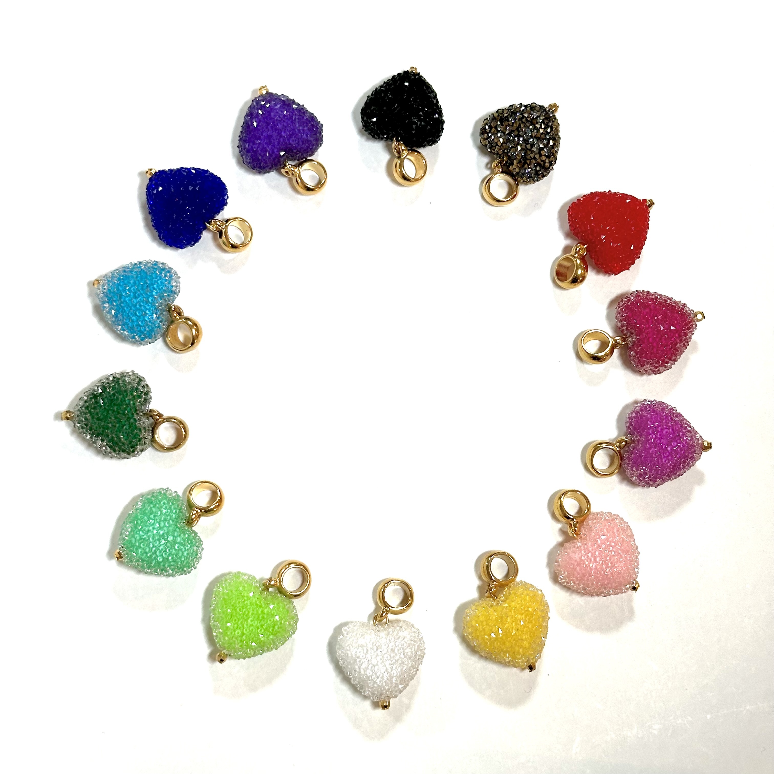 1MY0520-316 MAYOL 希臘全人手製飾品 糖果心形吊飾 14 色 (A-EU-E)