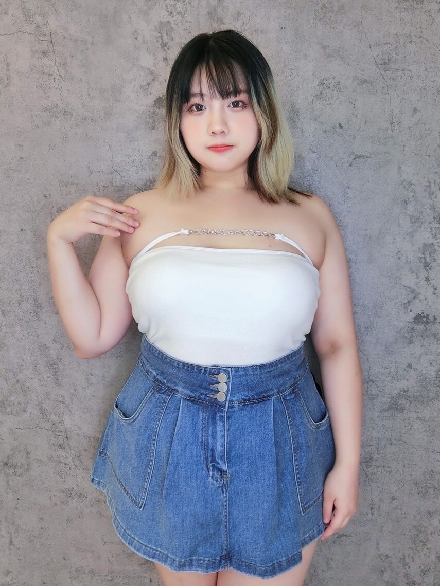 氣質鍊條平口抹胸