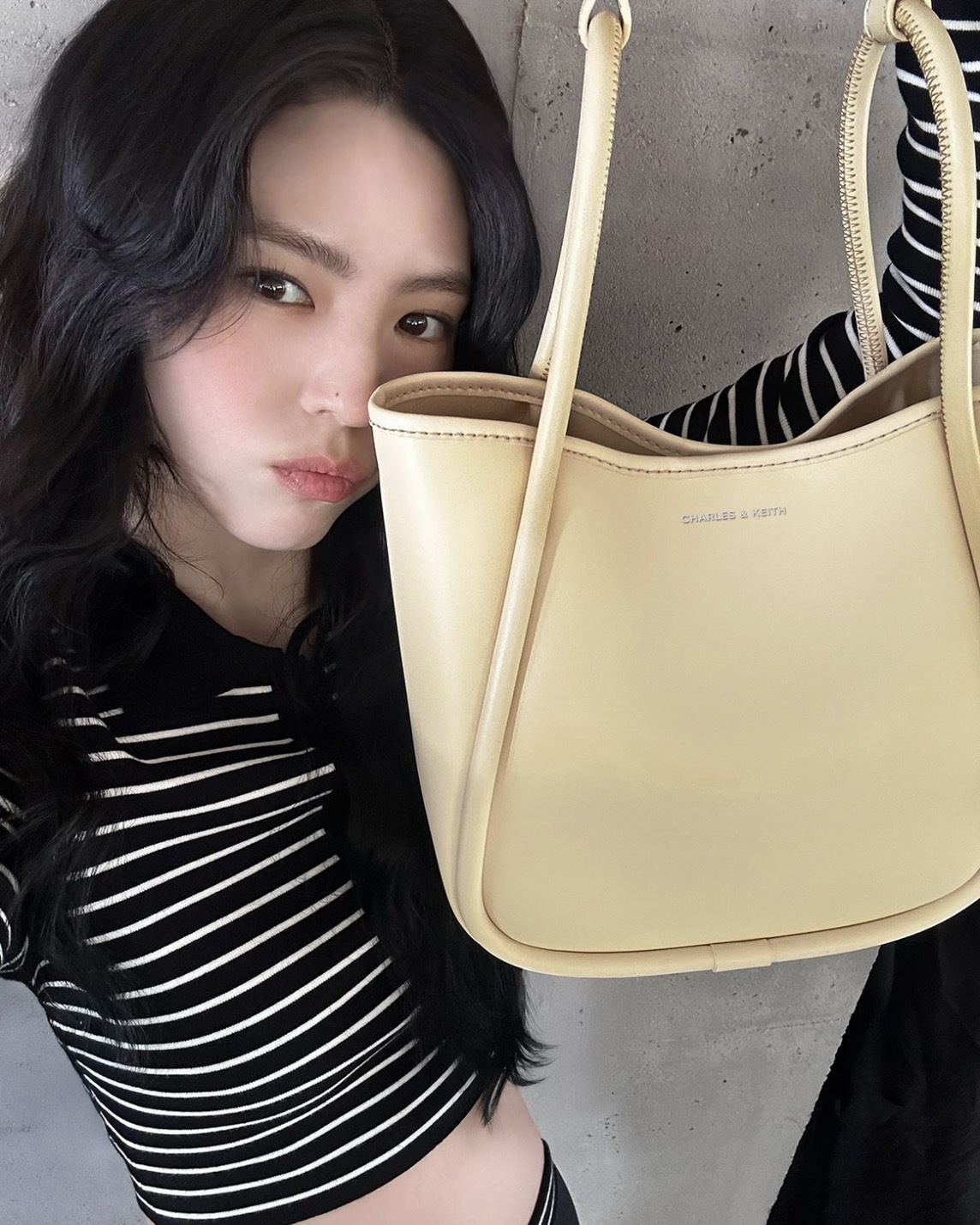 <韓韶禧同款😍!!>Charles & Keith 小CK Lyla 小牛皮 PU皮革 中型托特包 5色