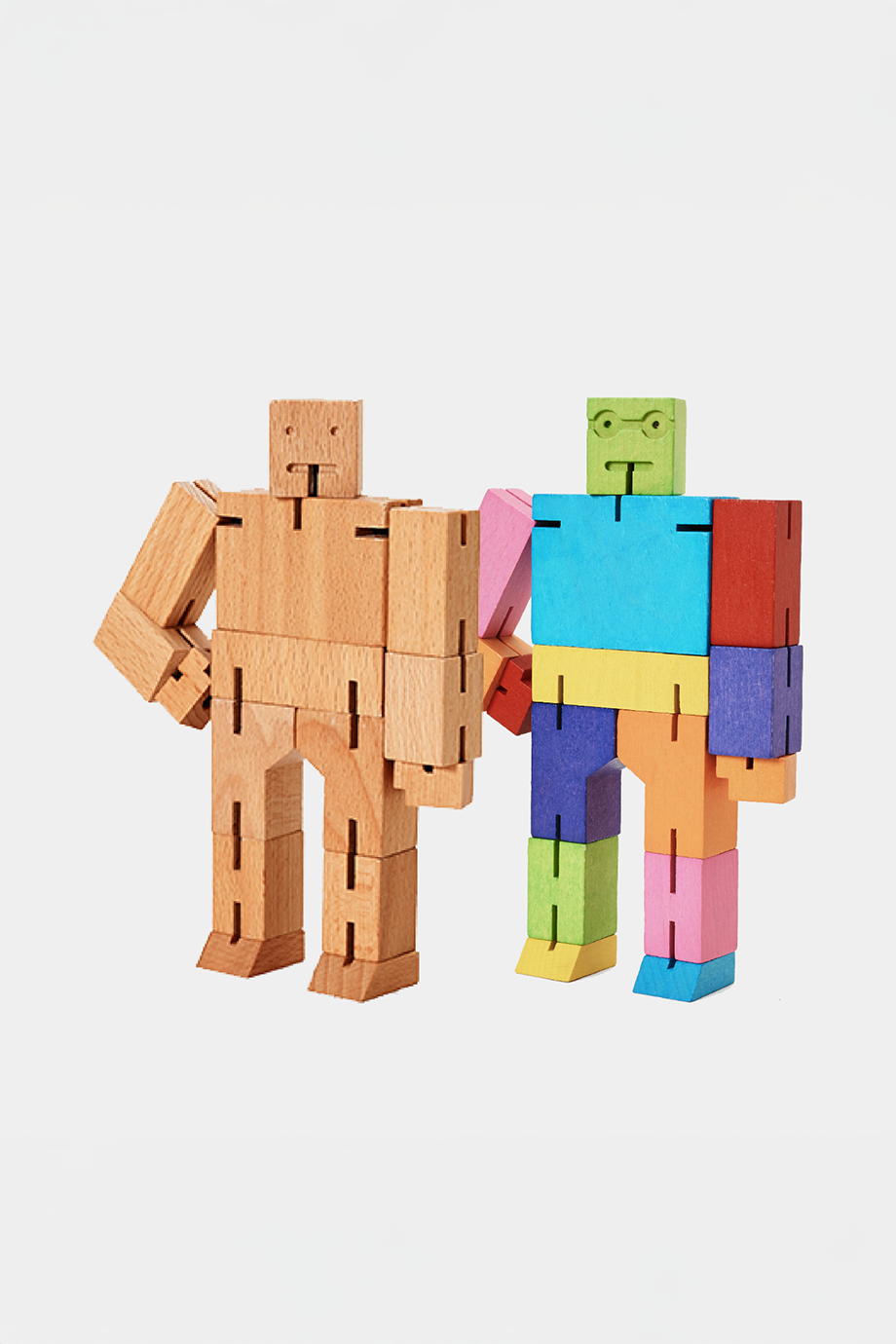 Areaware｜Cubebot 酷比人【經典中型】山毛櫸積木變形機器人公仔 - 樸實木