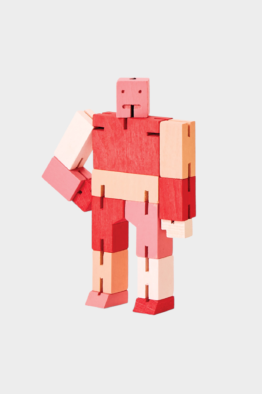 Areaware｜Cubebot 酷比人【漸層小型】山毛櫸積木變形機器人公仔 - 漸層紅