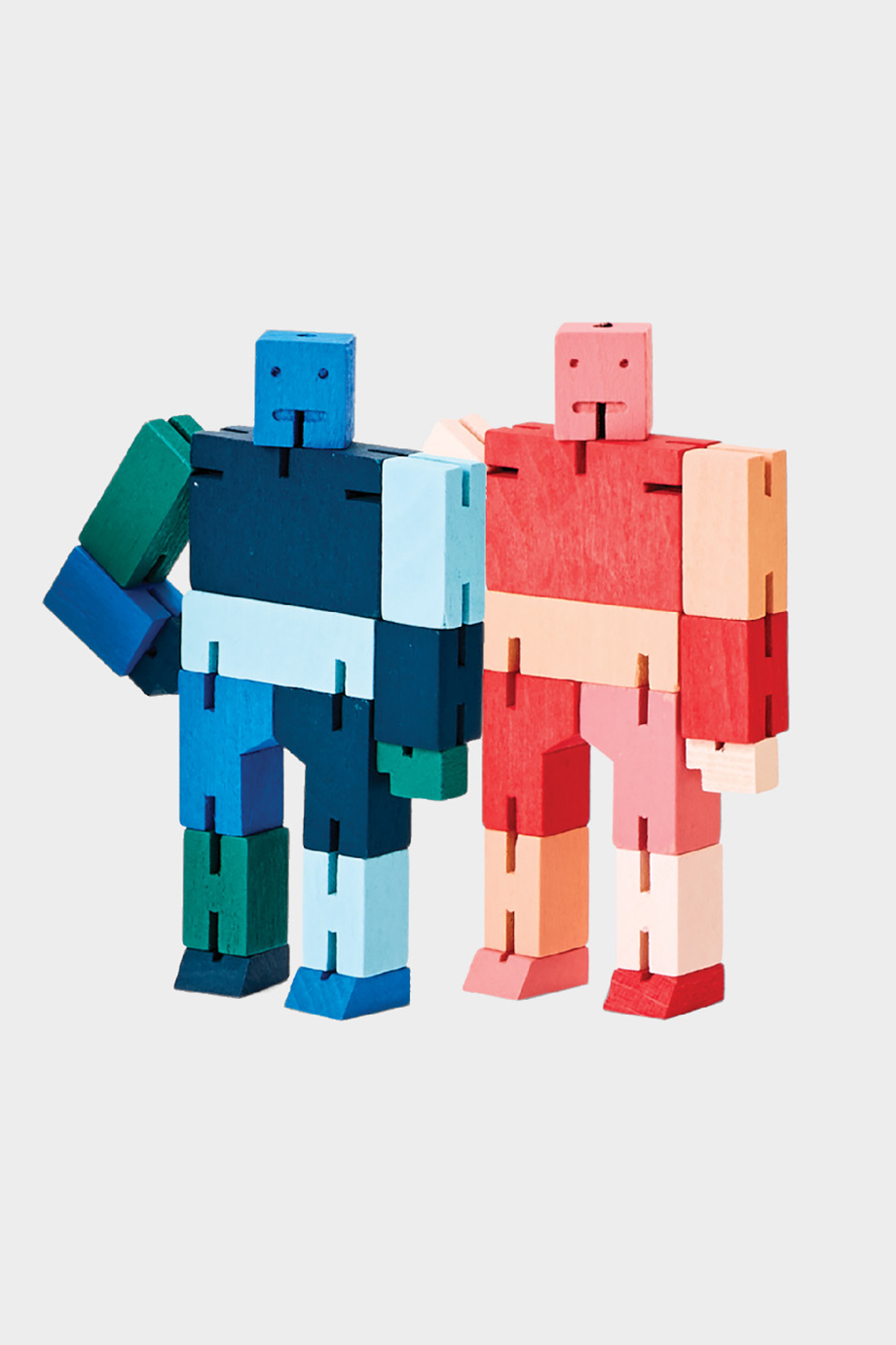 Areaware｜Cubebot 酷比人【漸層小型】山毛櫸積木變形機器人公仔 - 漸層紅