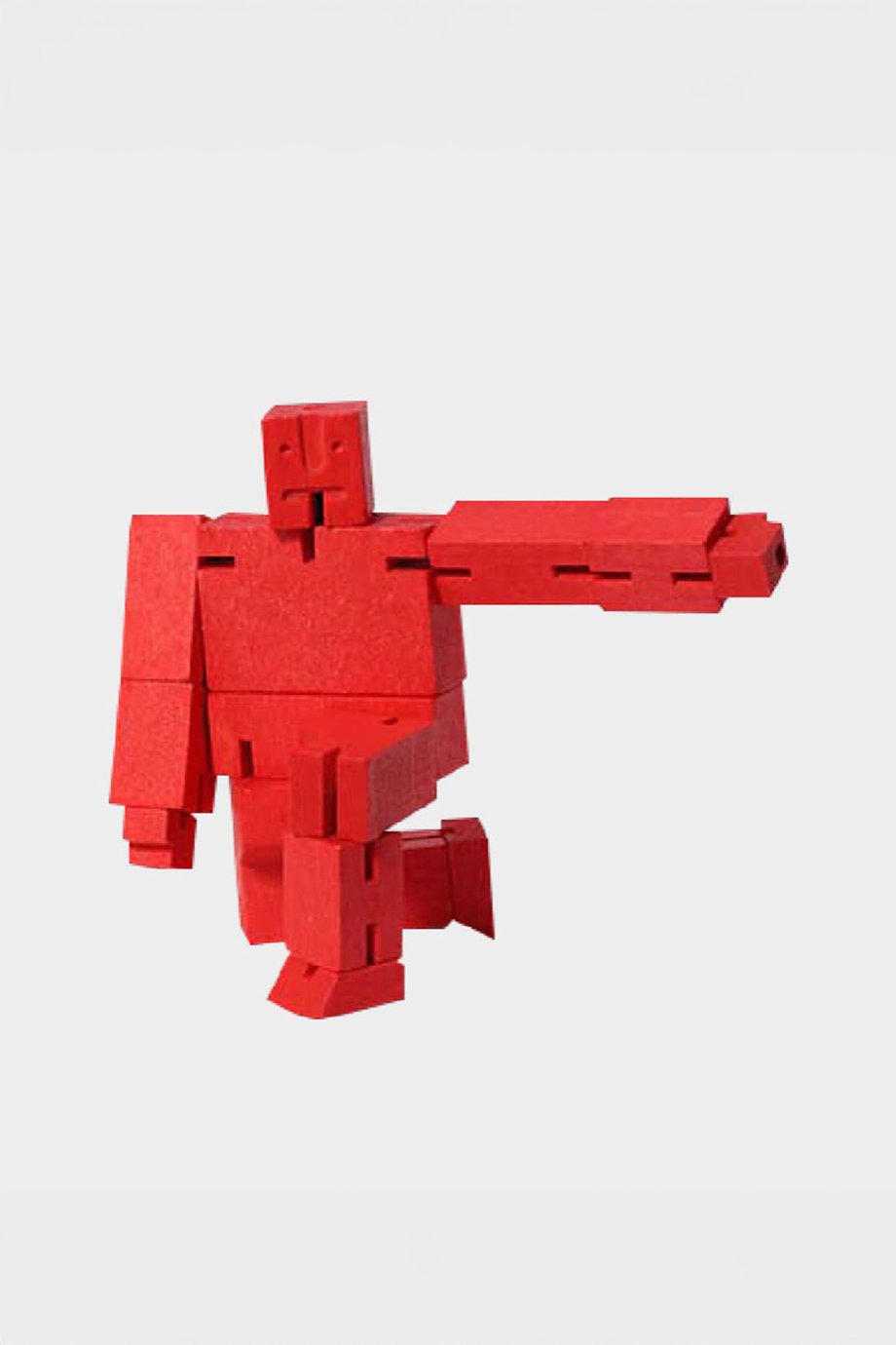 Areaware｜Cubebot 酷比人【經典迷你】山毛櫸積木變形機器人公仔 - 熱情紅