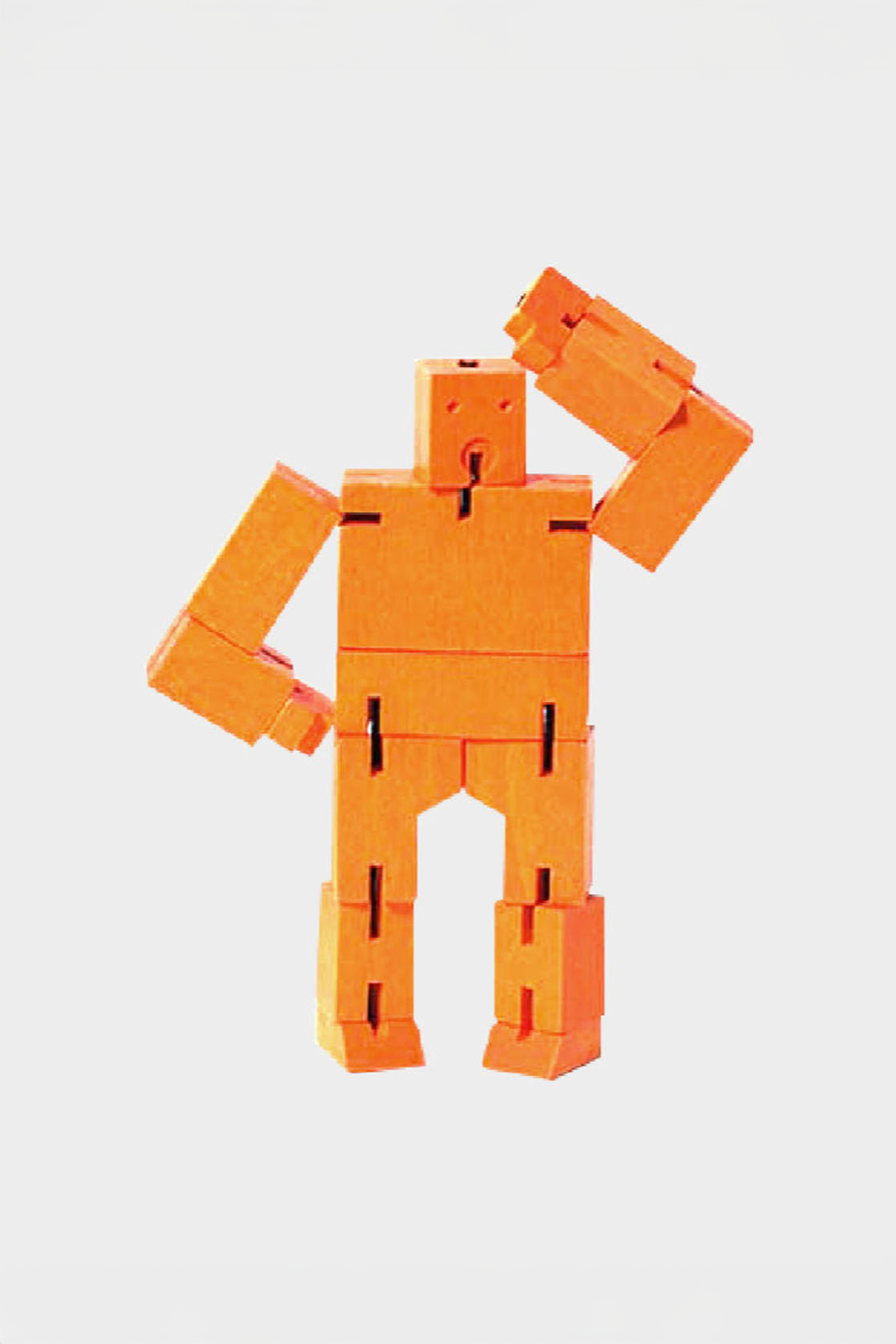Areaware｜Cubebot 酷比人【經典迷你】山毛櫸積木變形機器人公仔 - 活力橘