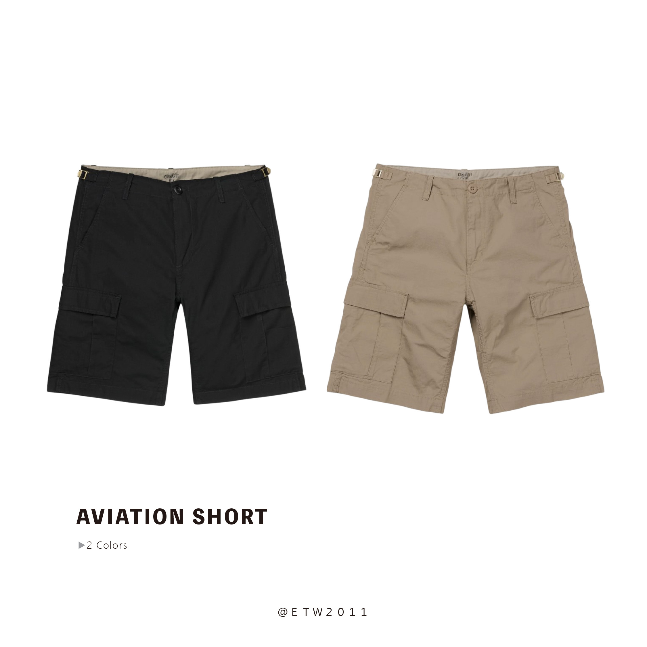 ☆ETW☆【EASY TO WEAR】CARHARTT WIP AVIATION SHORT 抗撕裂 口袋工作短褲 多口袋 工裝