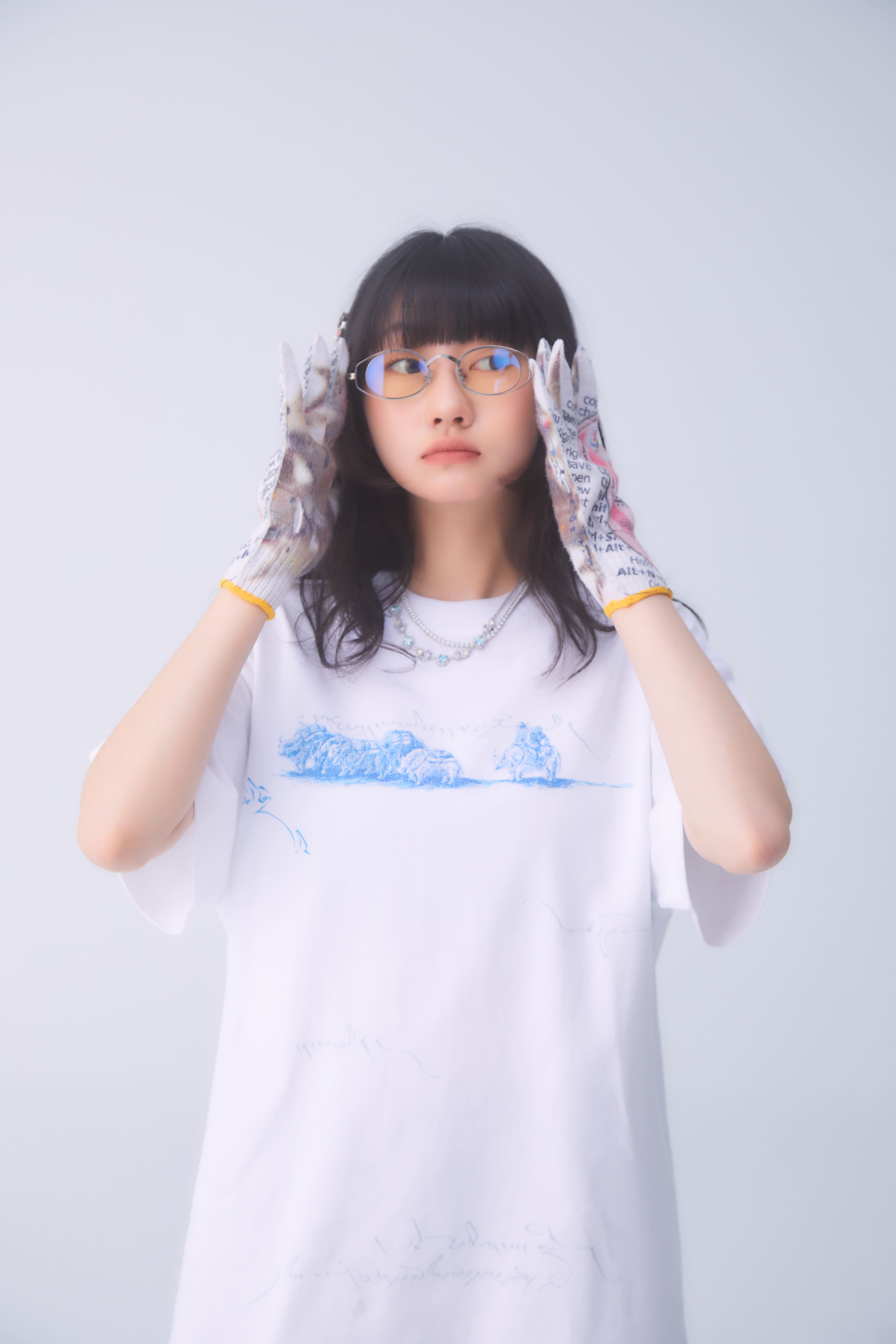 pip｜"Wandering Mandala" PRINTED T-SHIRT (White)
