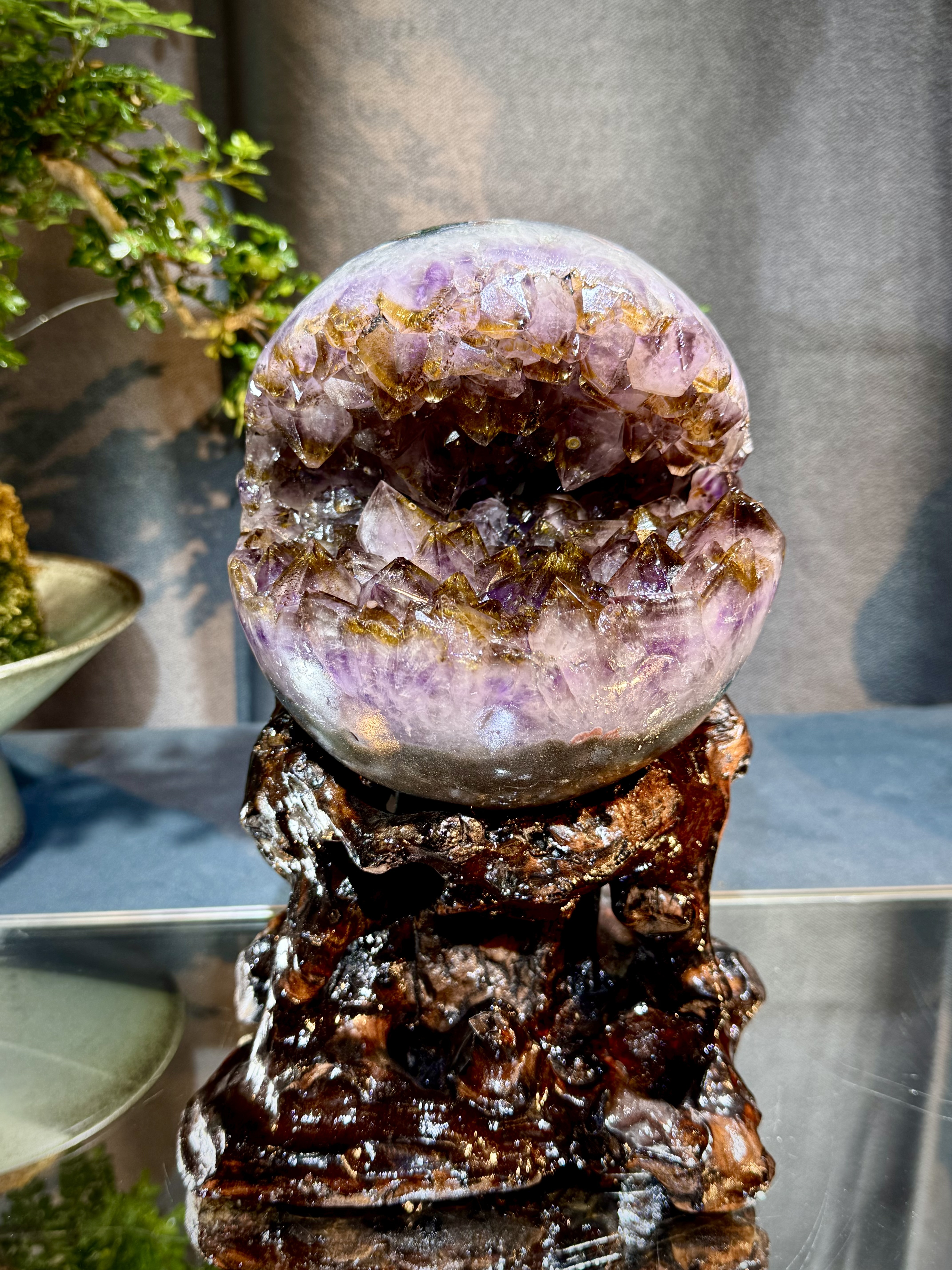 天花板紫鈦晶開口笑 8817