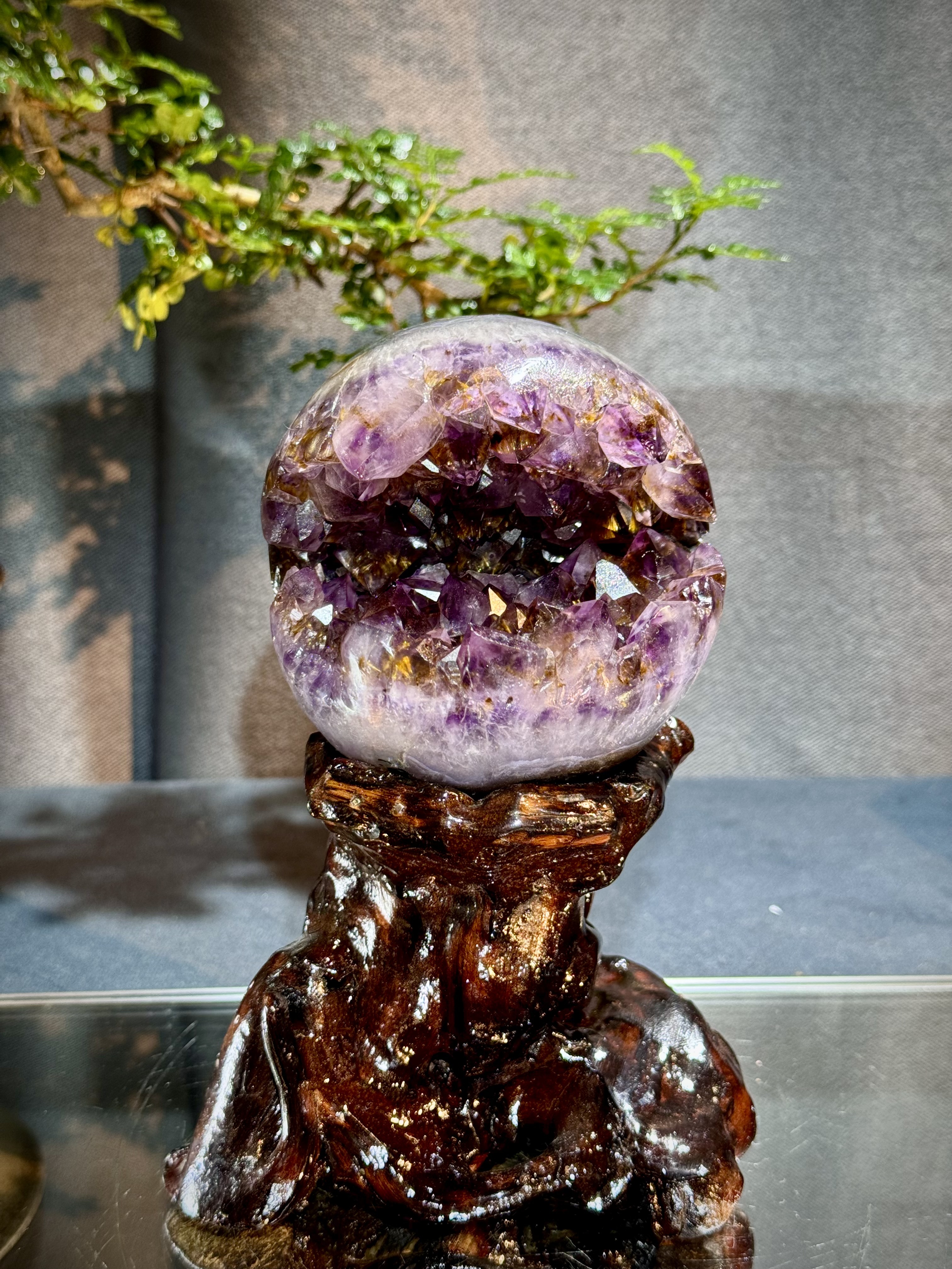 天花板紫鈦晶開口笑 8819