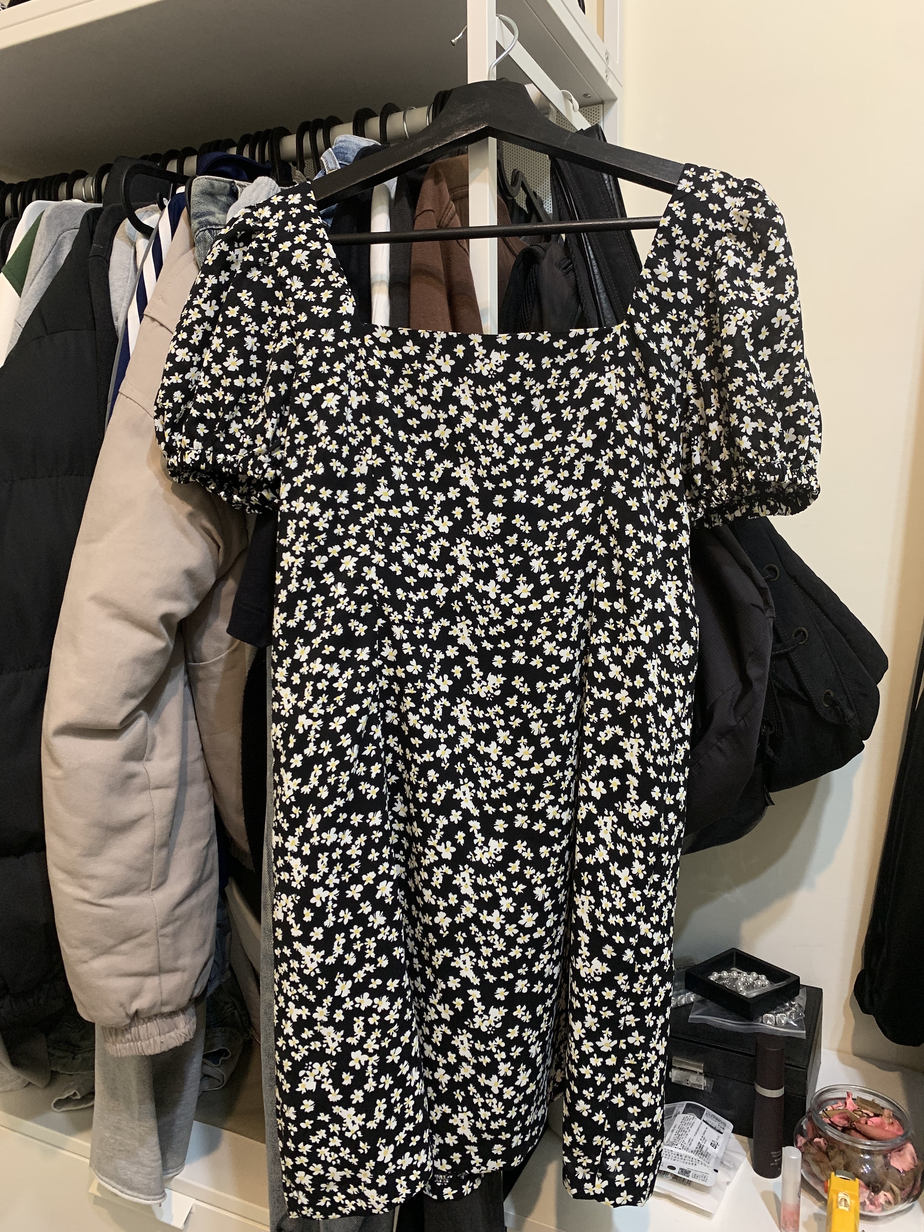 小碎花 後綁帶 洋裝