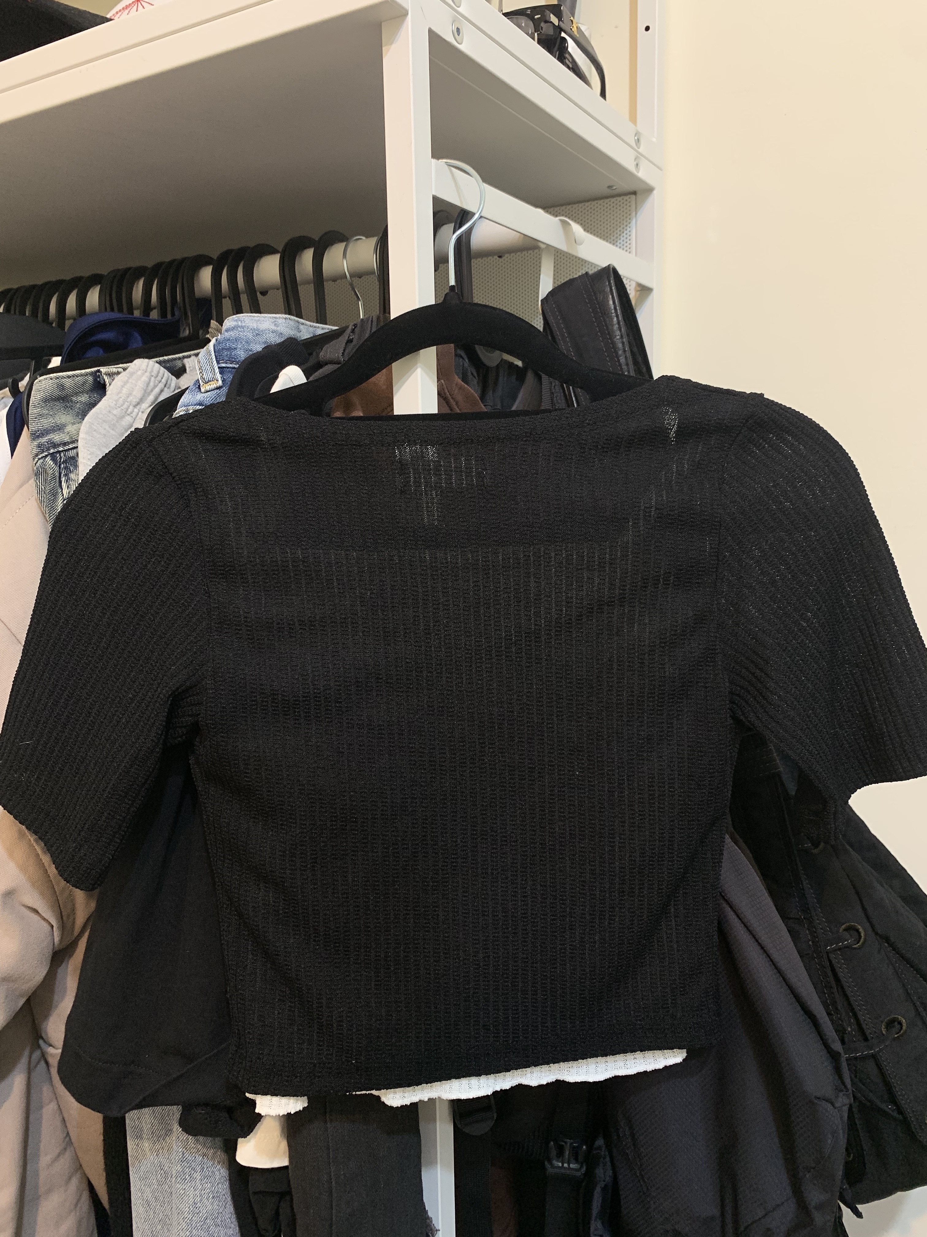 小香家 鈕扣 針織 微透 罩衫（兩件式）