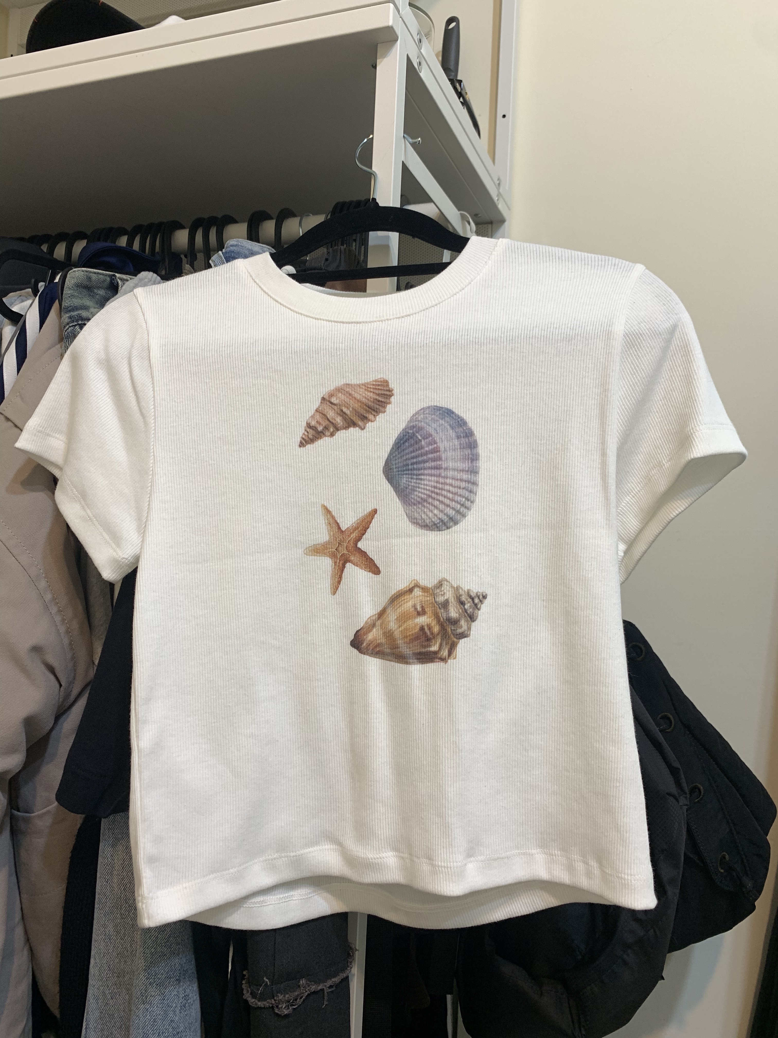 貝殼 螺紋 針織 短上衣