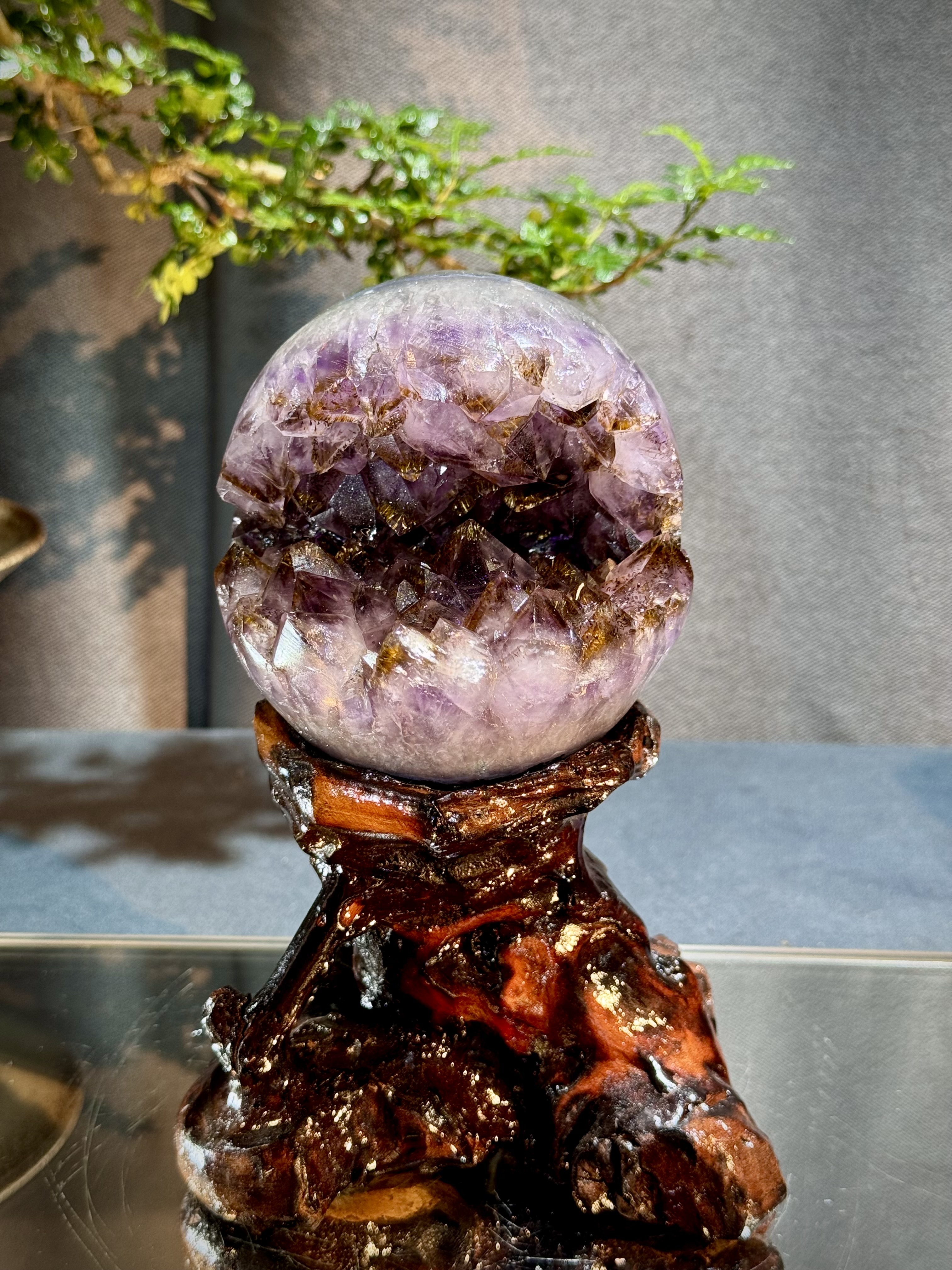 天花板紫鈦晶開口笑 8823