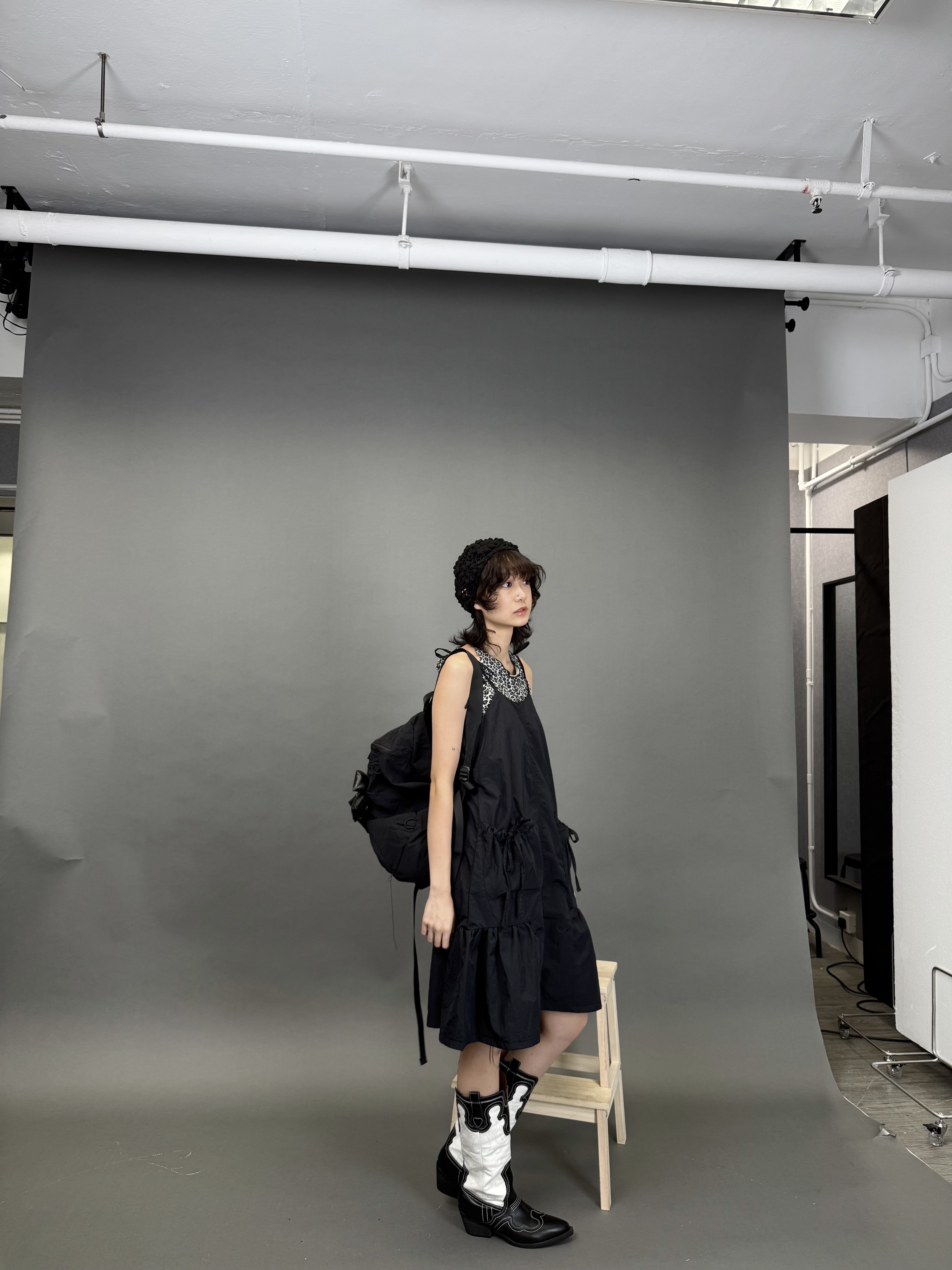 [3色入] 通爽工裝綁帶魚尾中ops(black)