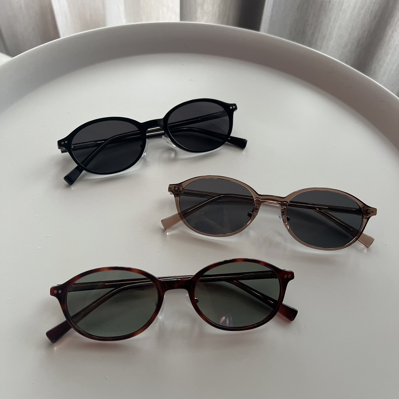 S016110小橢圓框墨鏡